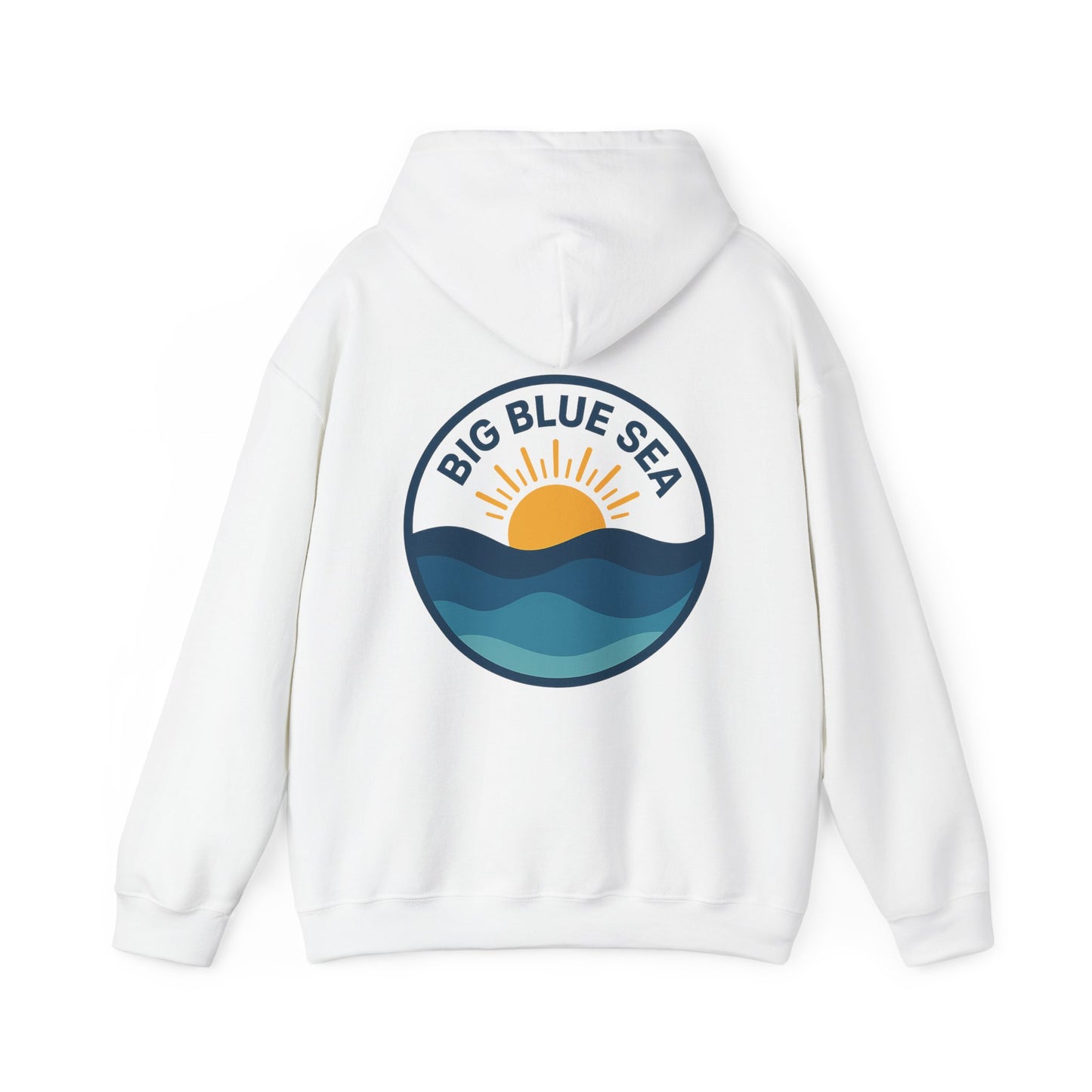 Big Blue Sea Unisex Hooded Sweatshirt - Cozy Ocean Vibes