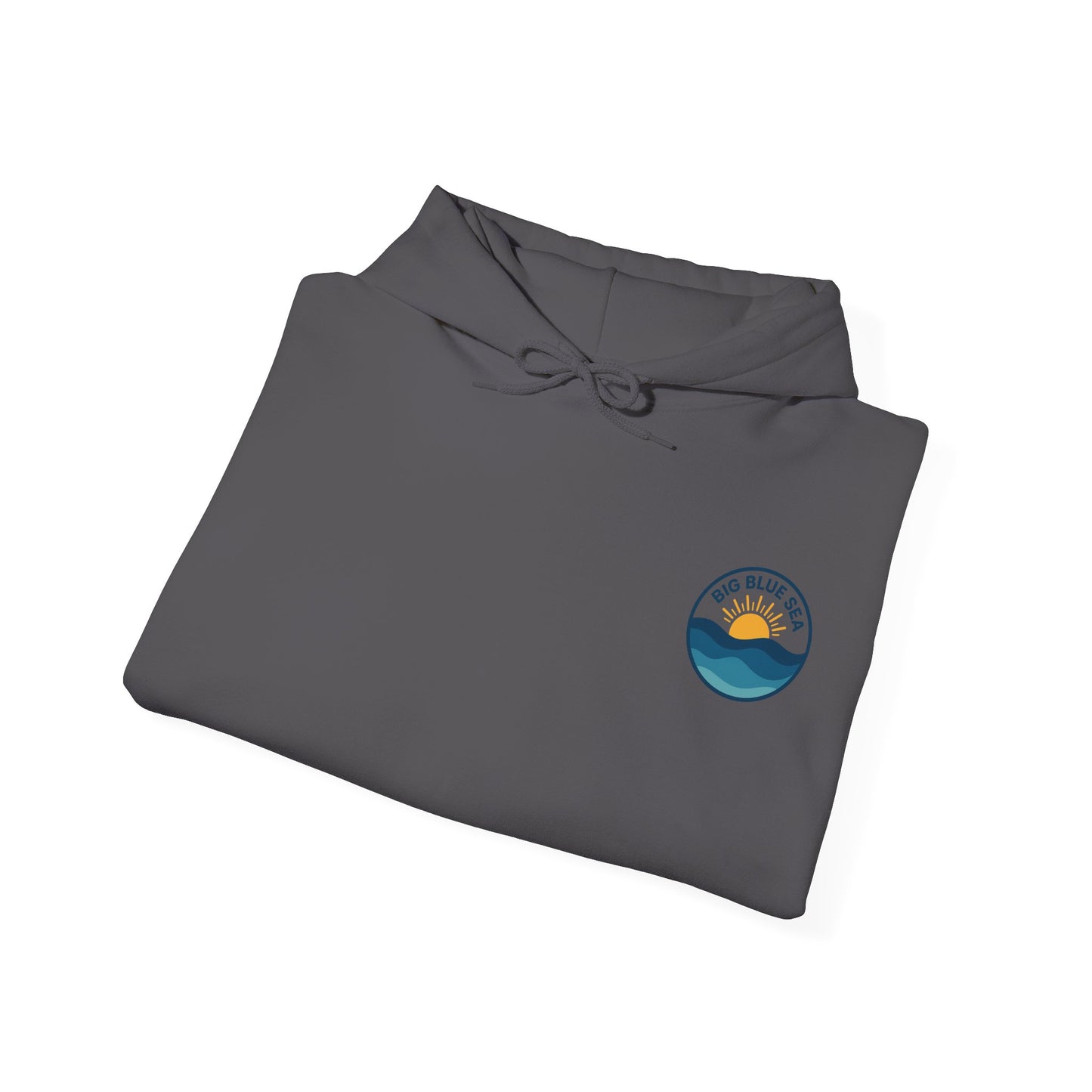 Big Blue Sea Unisex Hooded Sweatshirt - Cozy Ocean Vibes