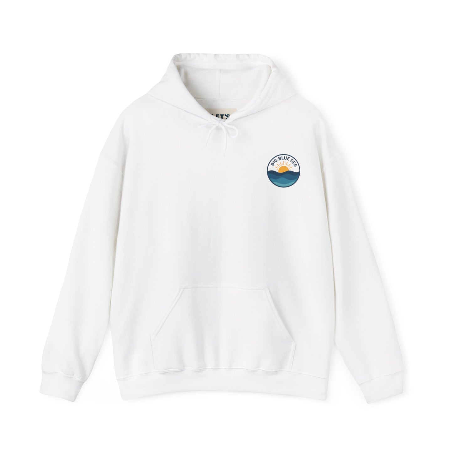 Big Blue Sea Unisex Hooded Sweatshirt - Cozy Ocean Vibes