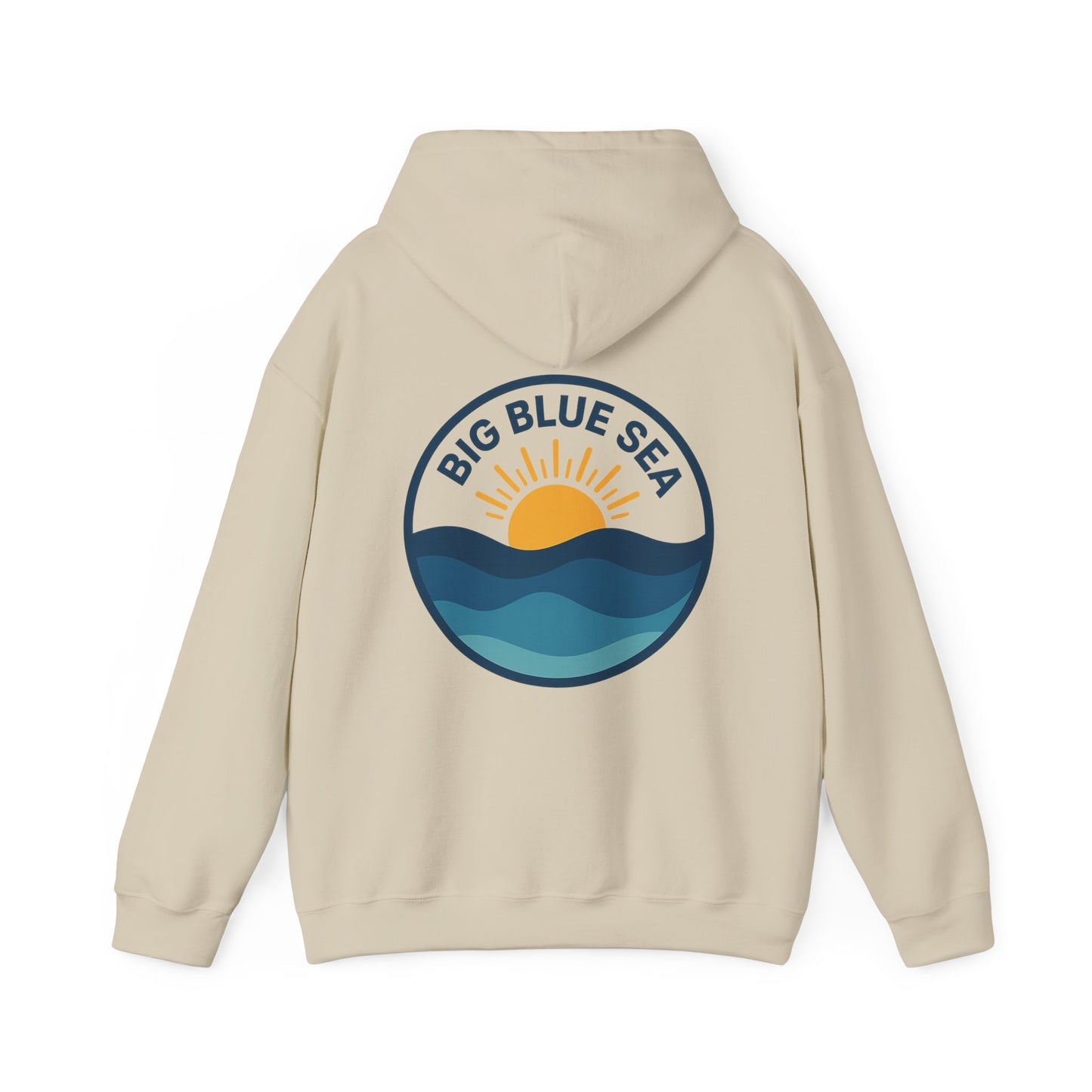 Big Blue Sea Unisex Hooded Sweatshirt - Cozy Ocean Vibes