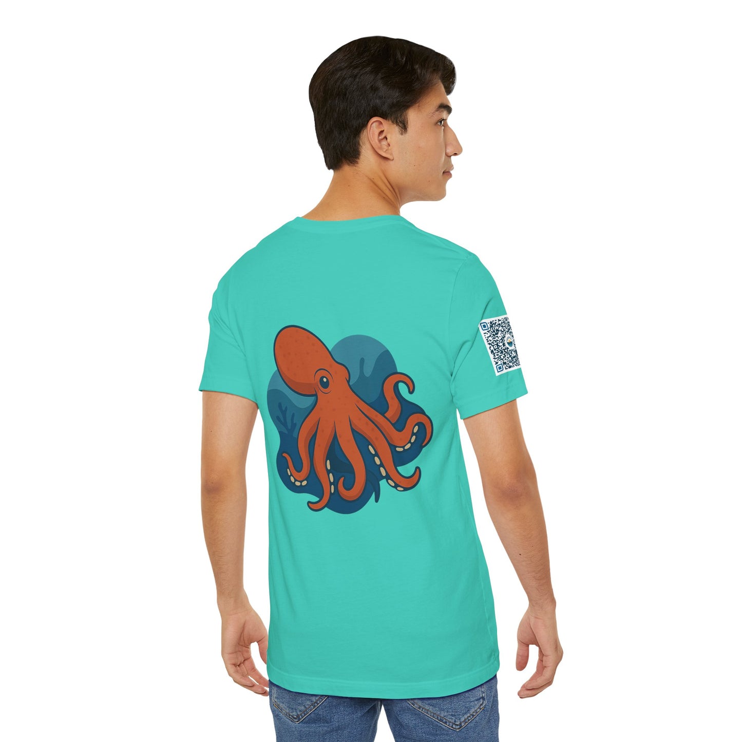 Ocean Vibes Unisex Jersey Tee with Octopus Design