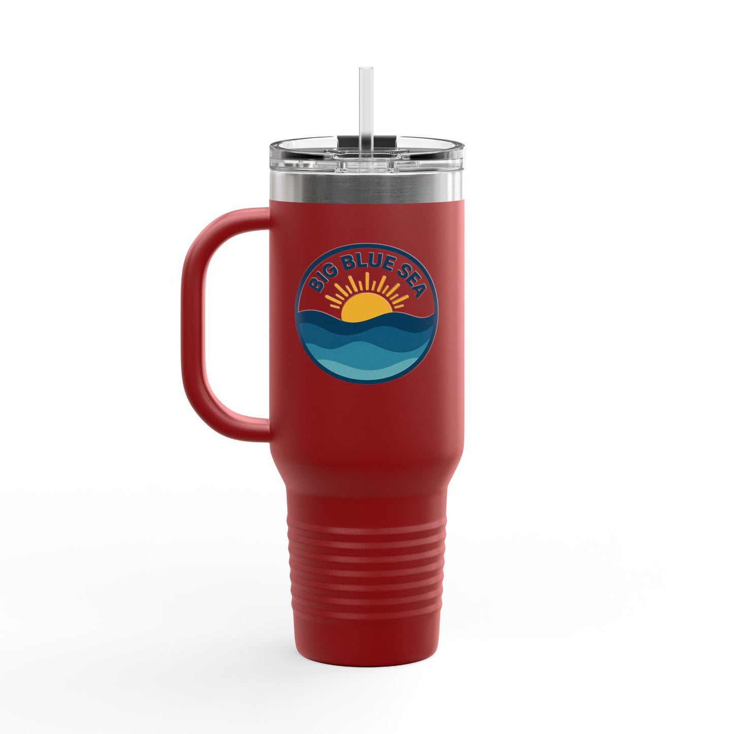 Big Blue Sea Insulated Travel Mug - 40oz Adventure Companion for Beach Lovers