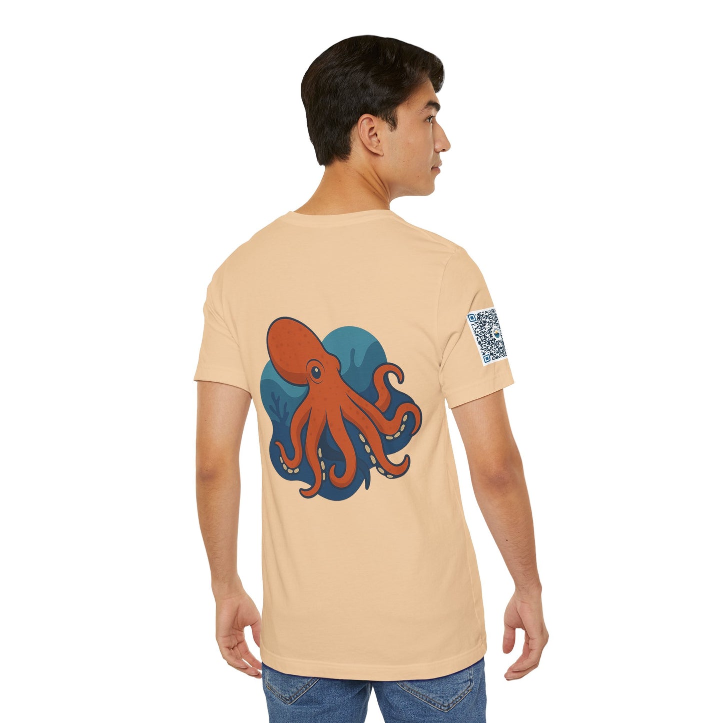 Ocean Vibes Unisex Jersey Tee with Octopus Design