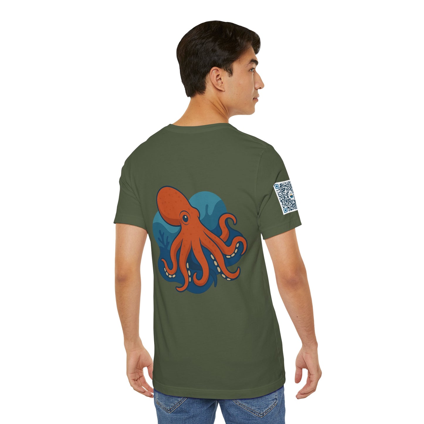 Ocean Vibes Unisex Jersey Tee with Octopus Design