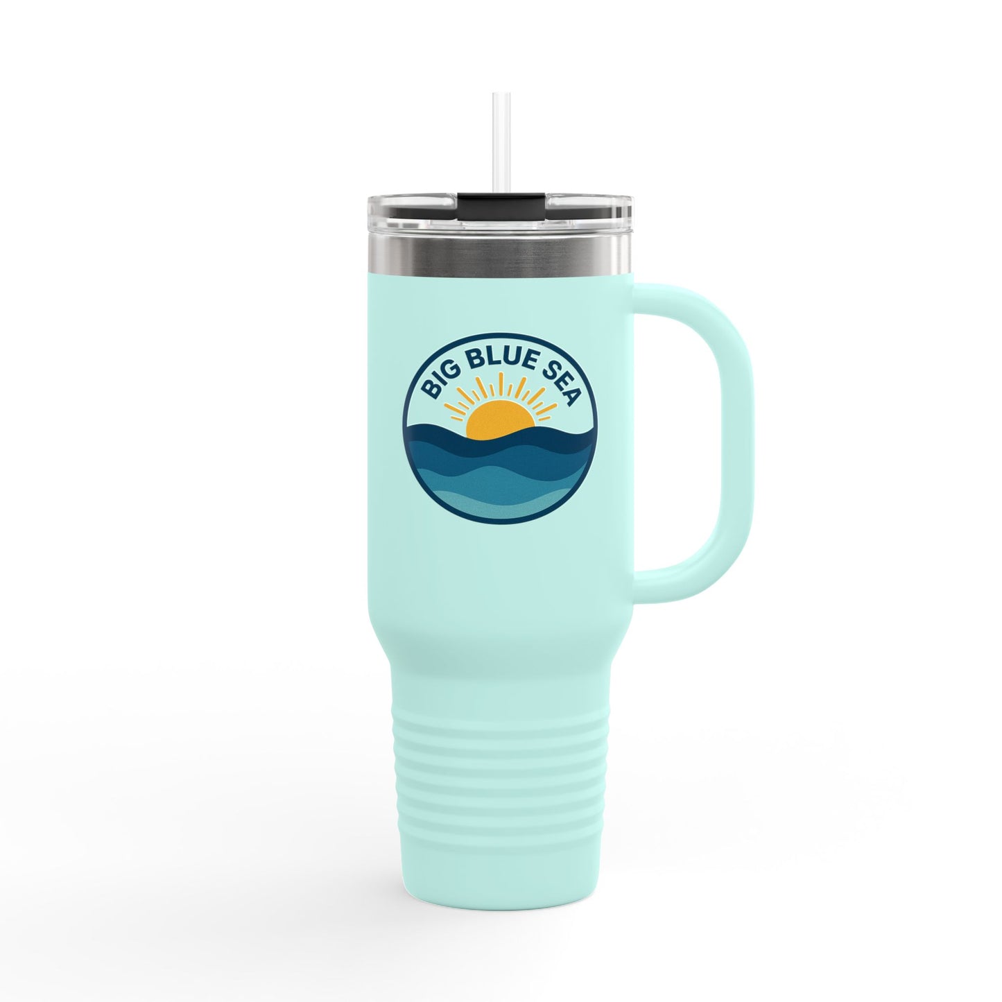 Big Blue Sea Insulated Travel Mug - 40oz Adventure Companion for Beach Lovers