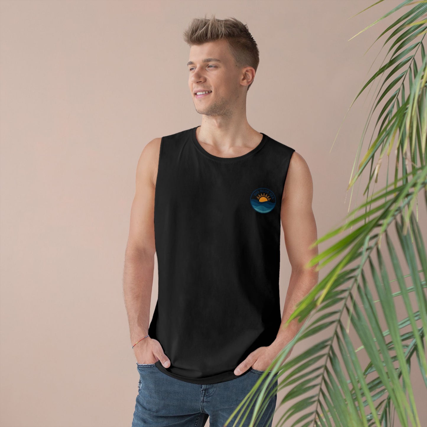 Unisex Big Blue Sea Tank - Relaxed Summer Vibe for Beach Lovers