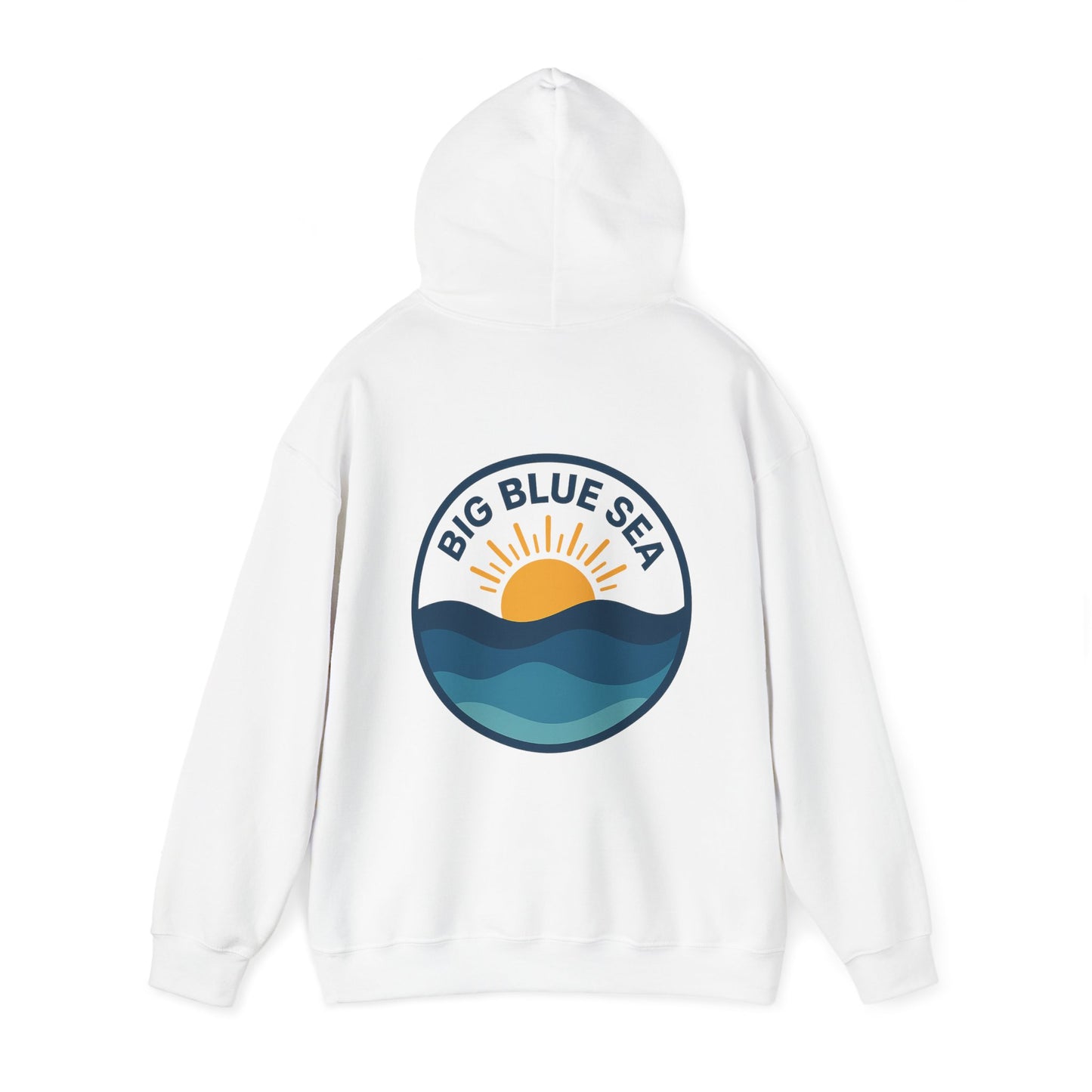 Big Blue Sea Unisex Hooded Sweatshirt - Cozy Ocean Vibes