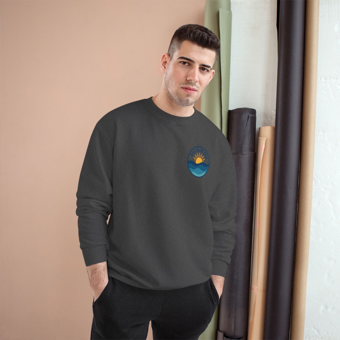 Big Blue Sea Champion Sweatshirt - Coastal Vibes for Beach Lovers