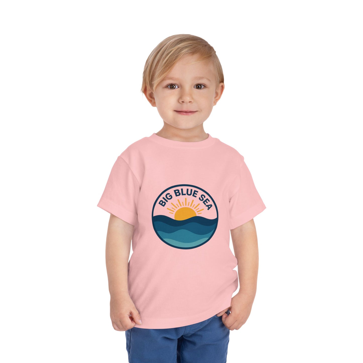 Big Blue Sea Toddler Tee - Cute Short Sleeve Shirt for Ocean Lovers