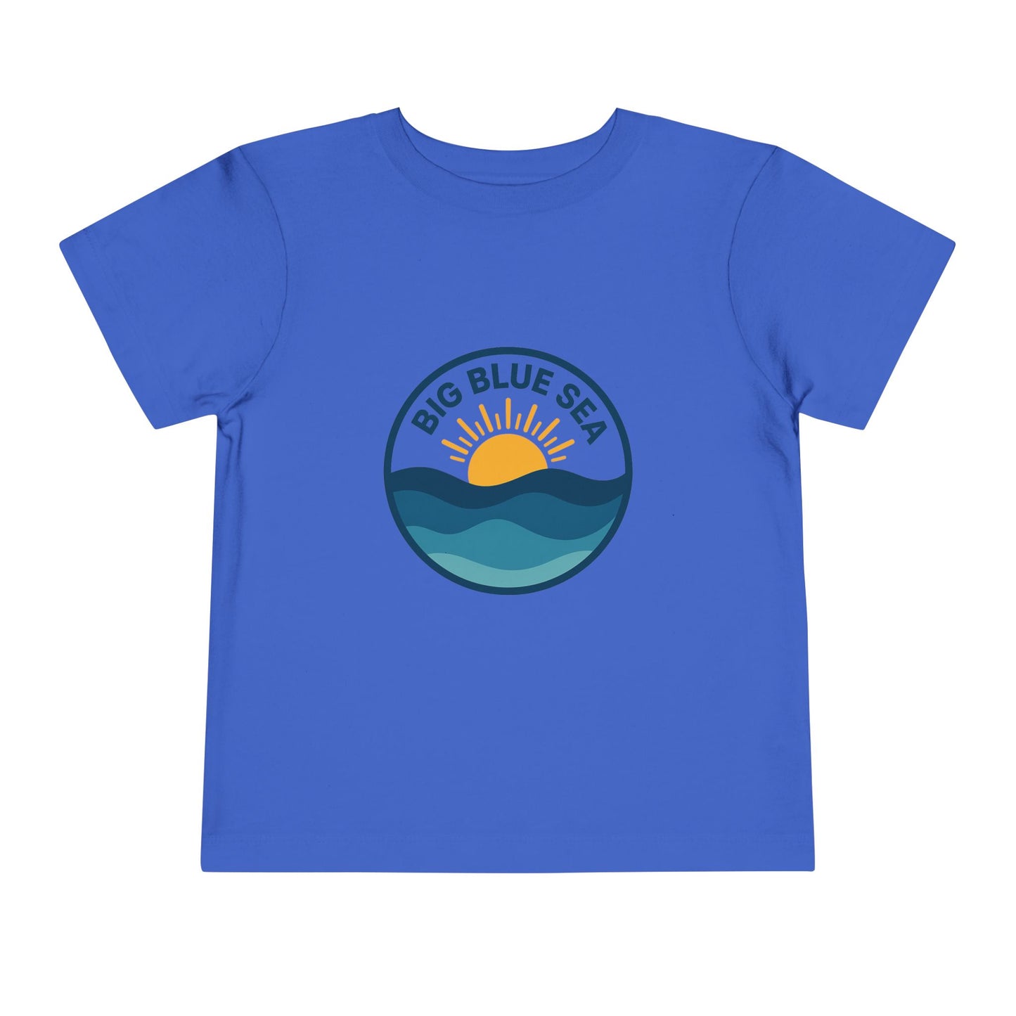 Big Blue Sea Toddler Tee - Cute Short Sleeve Shirt for Ocean Lovers