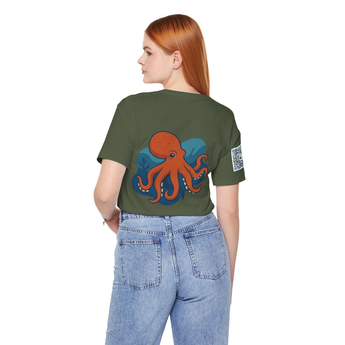 Ocean Vibes Unisex Jersey Tee with Octopus Design