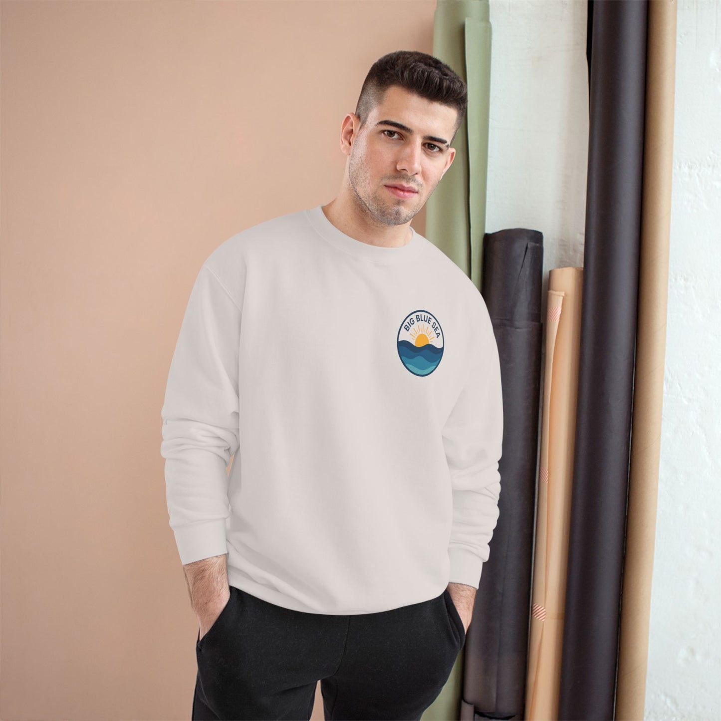 Big Blue Sea Champion Sweatshirt - Coastal Vibes for Beach Lovers