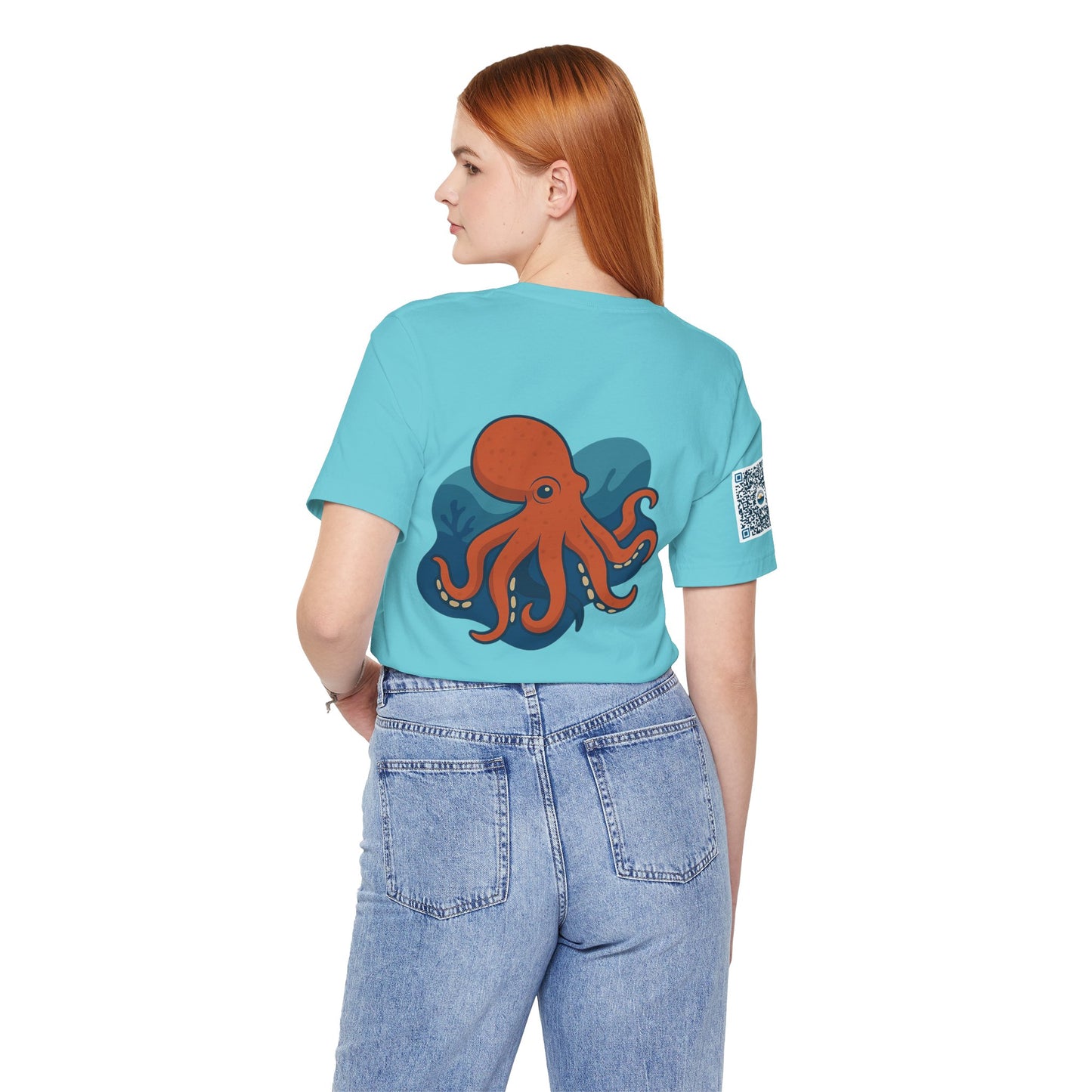 Ocean Vibes Unisex Jersey Tee with Octopus Design