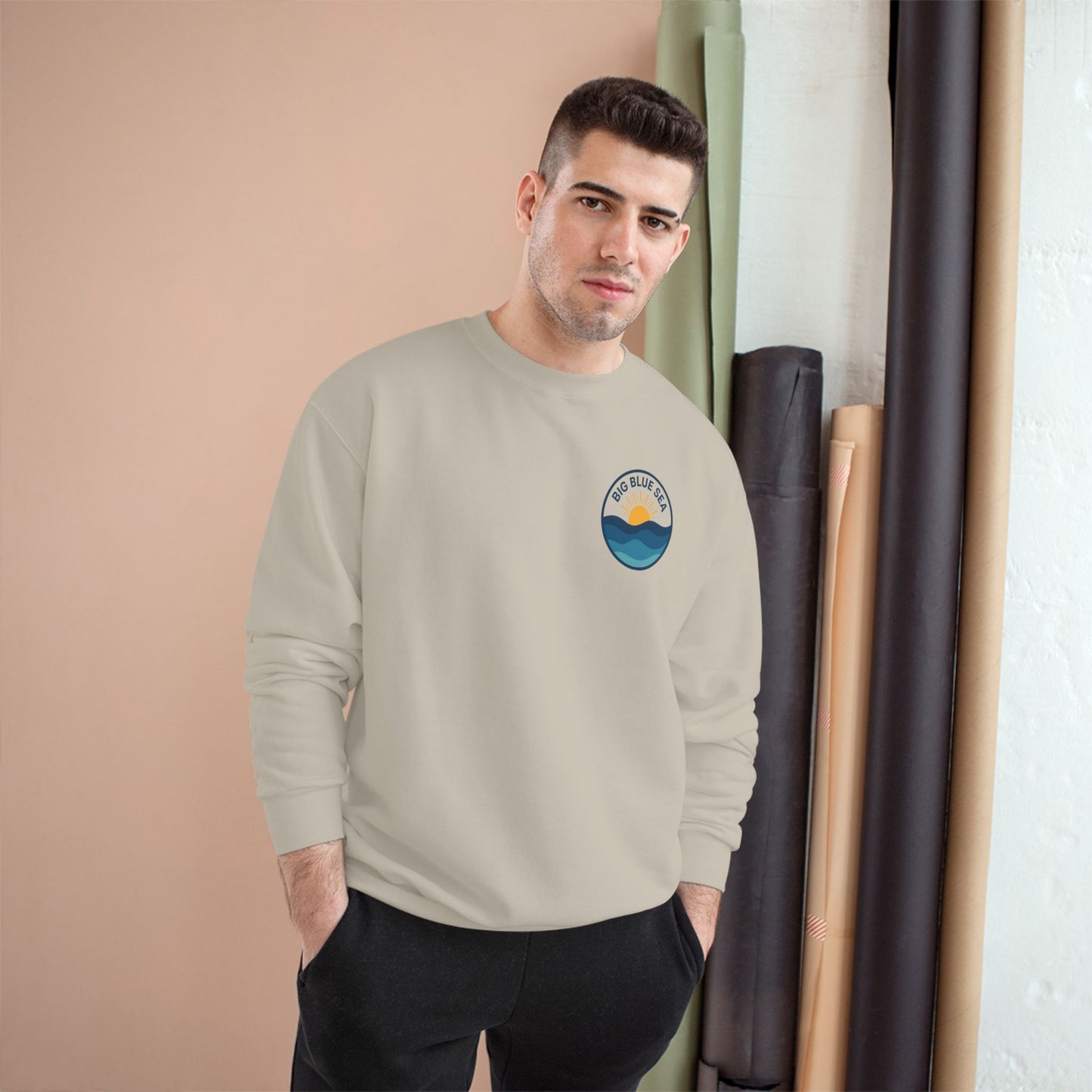 Big Blue Sea Champion Sweatshirt - Coastal Vibes for Beach Lovers