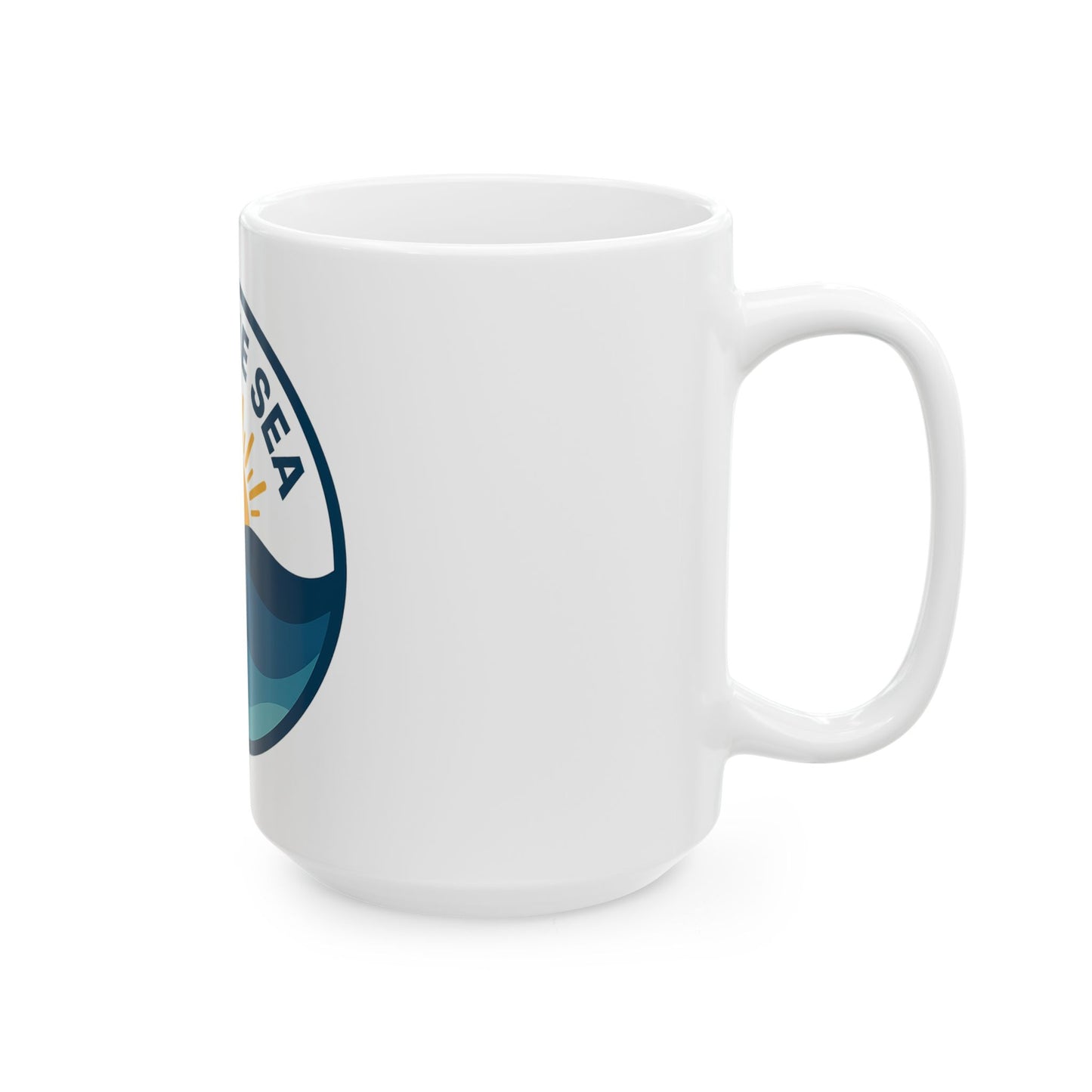 Big Blue Sea Ceramic Mug - 11oz & 15oz Ocean Vibe Coffee Cup