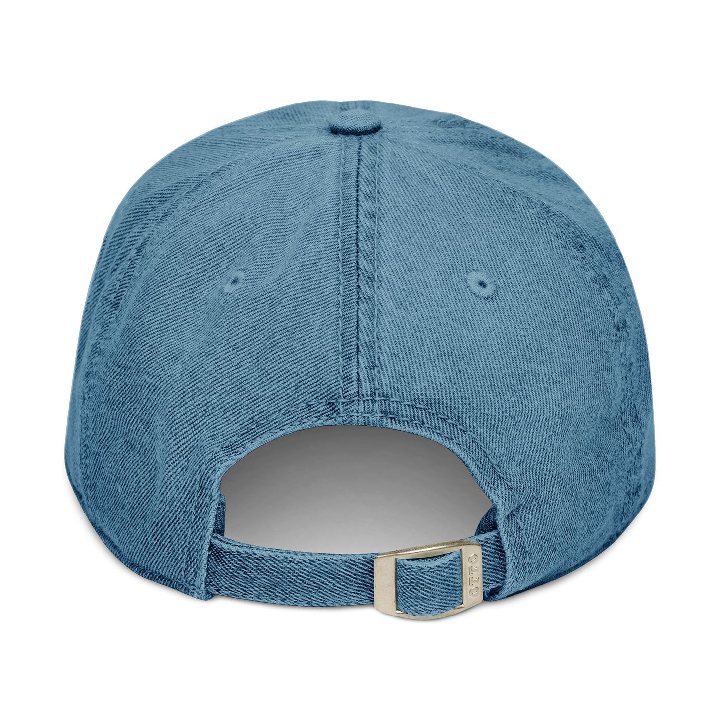 Embroidered Denim Hat - Coastal Sunrise Design