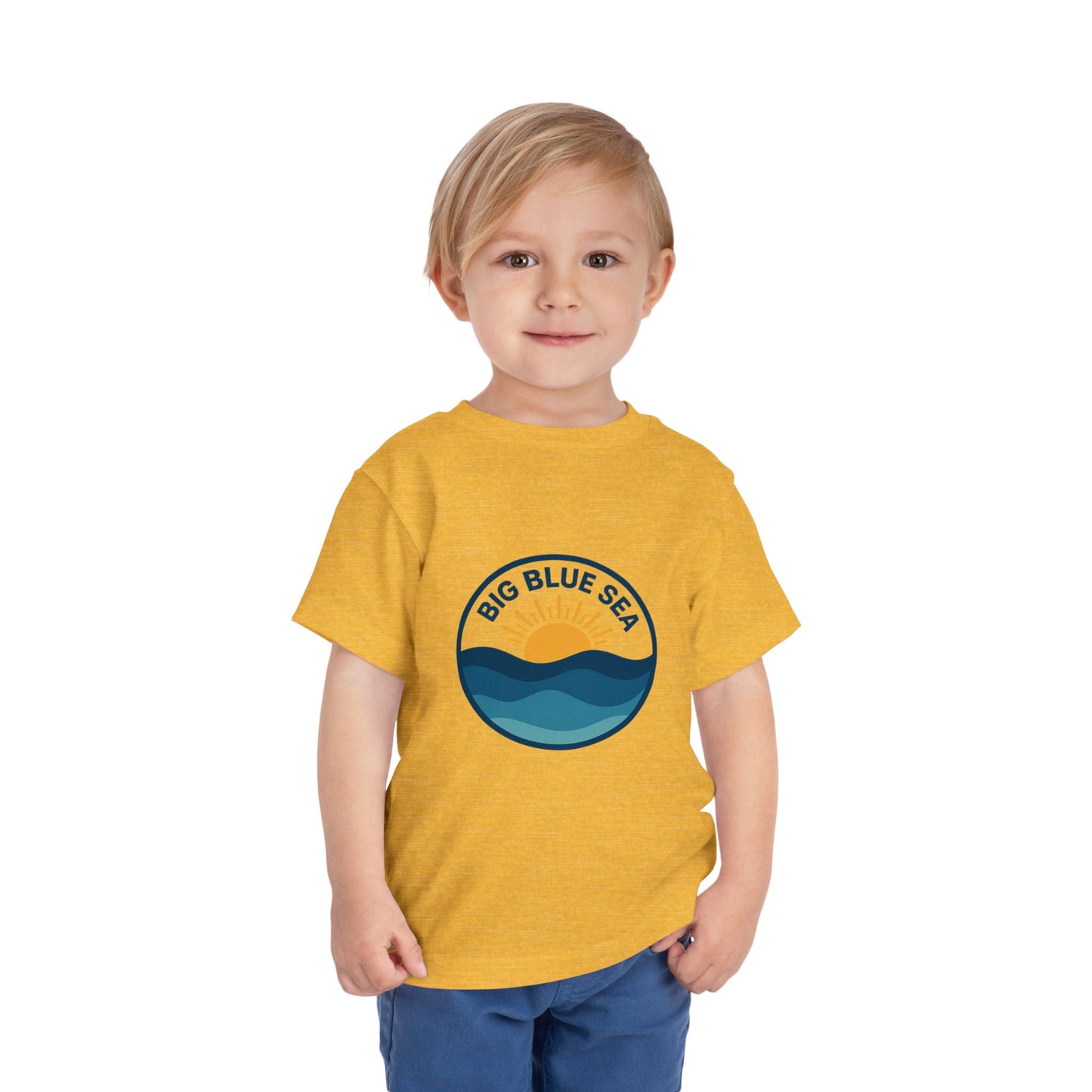 Big Blue Sea Toddler Tee - Cute Short Sleeve Shirt for Ocean Lovers