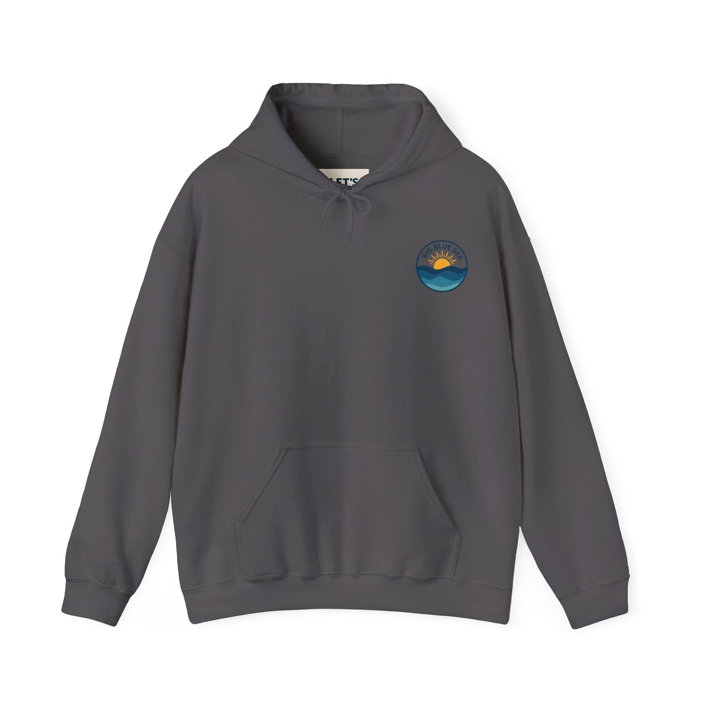 Big Blue Sea Unisex Hooded Sweatshirt - Cozy Ocean Vibes