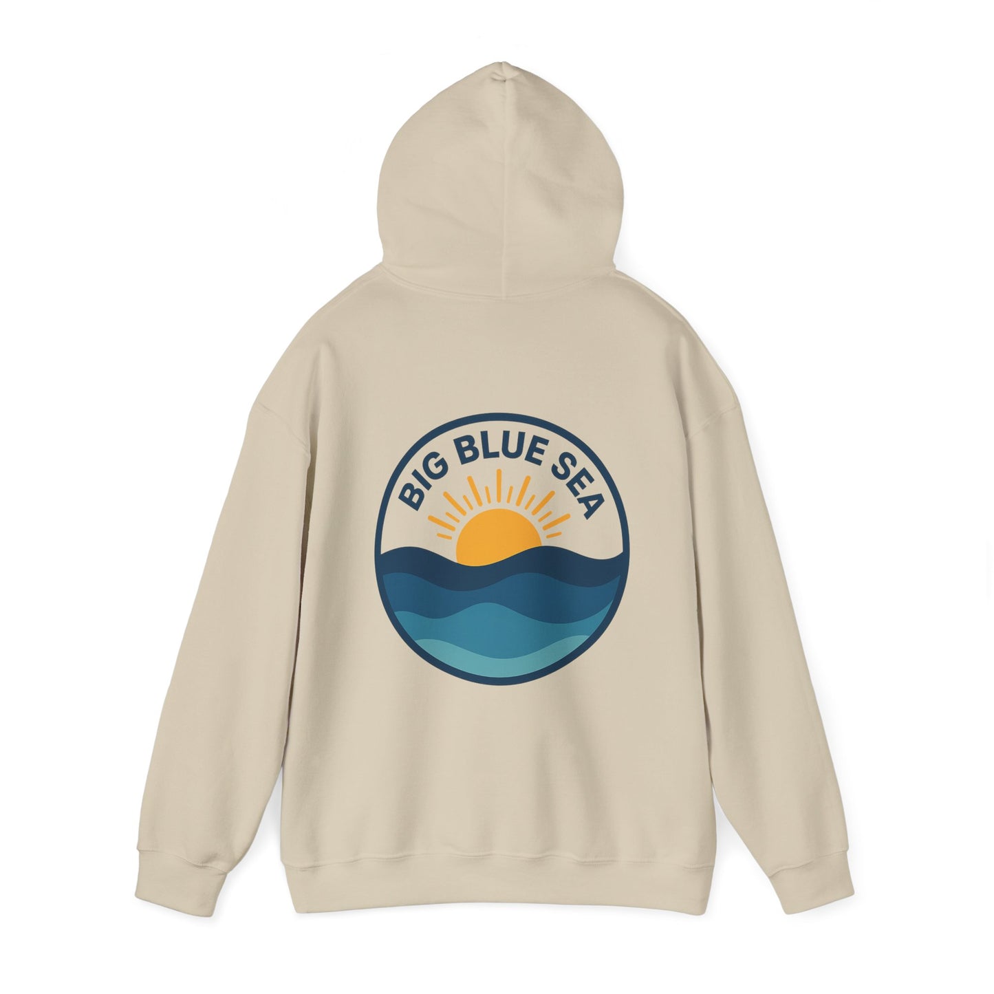 Big Blue Sea Unisex Hooded Sweatshirt - Cozy Ocean Vibes