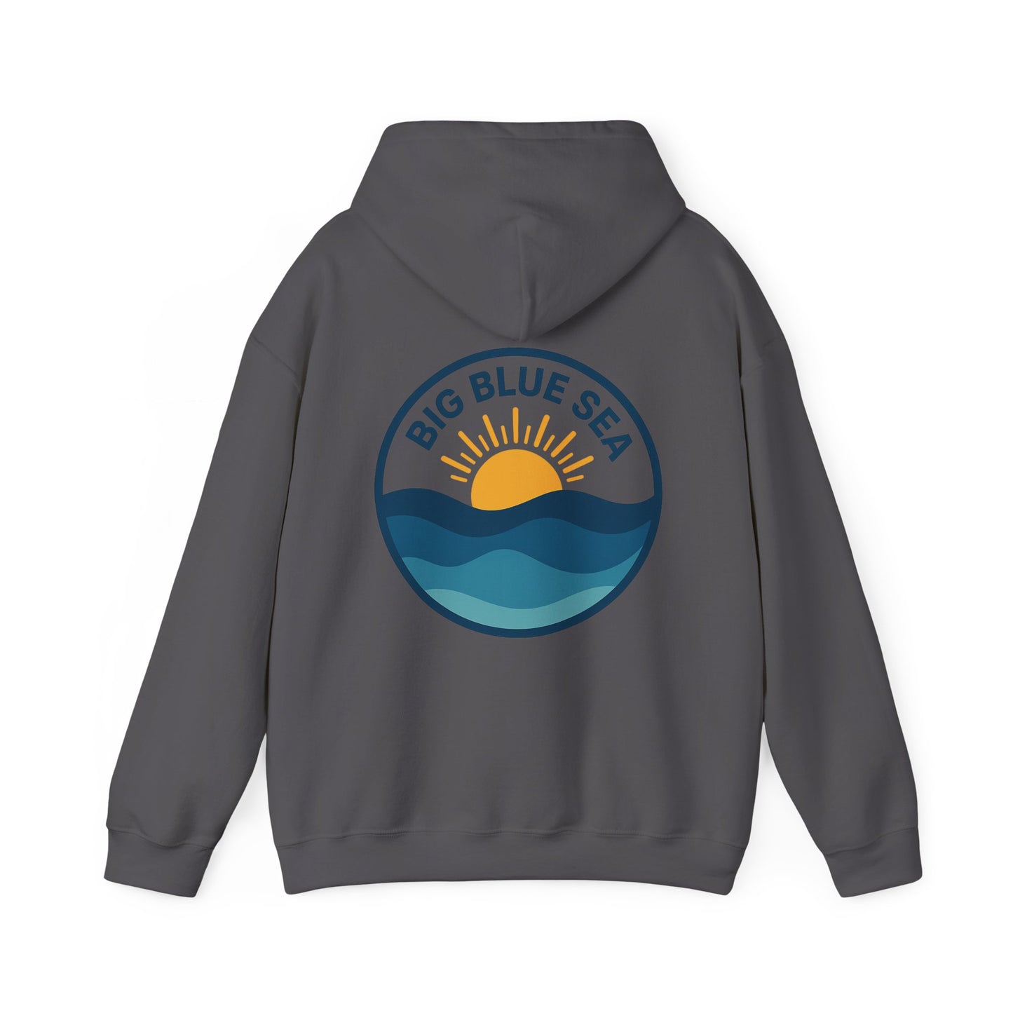 Big Blue Sea Unisex Hooded Sweatshirt - Cozy Ocean Vibes