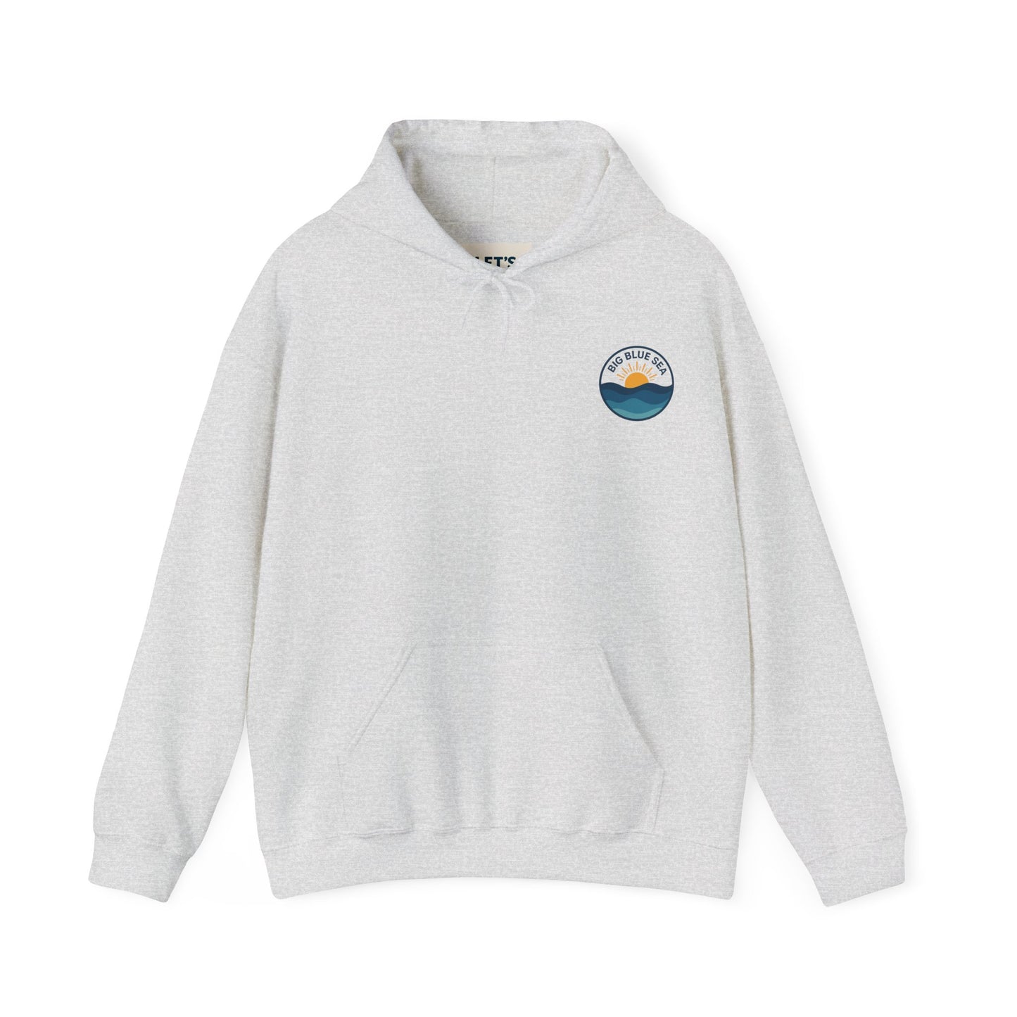 Big Blue Sea Unisex Hooded Sweatshirt - Cozy Ocean Vibes