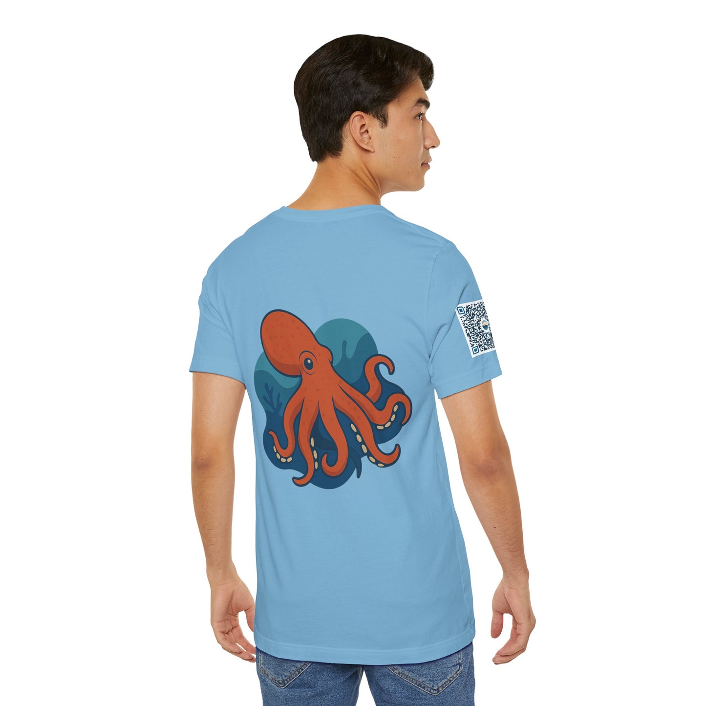 Ocean Vibes Unisex Jersey Tee with Octopus Design