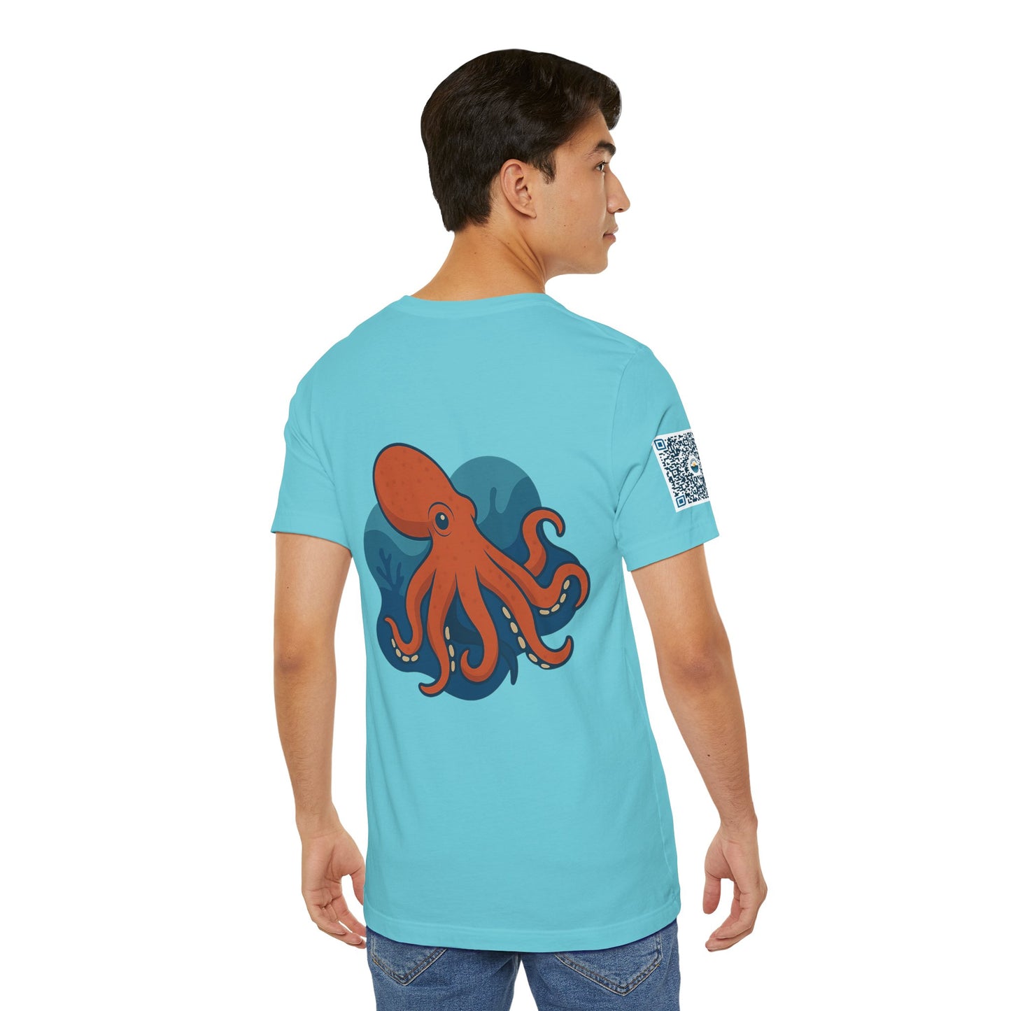 Ocean Vibes Unisex Jersey Tee with Octopus Design