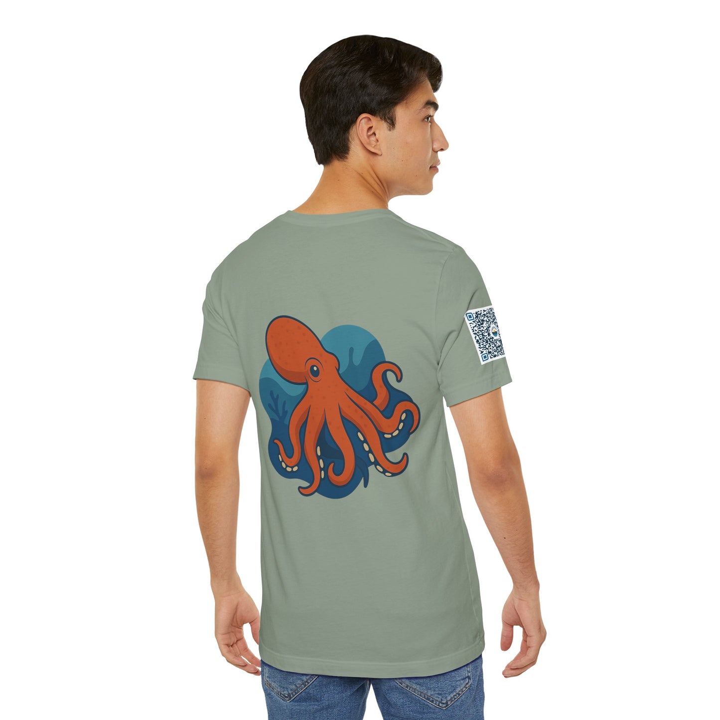 Ocean Vibes Unisex Jersey Tee with Octopus Design