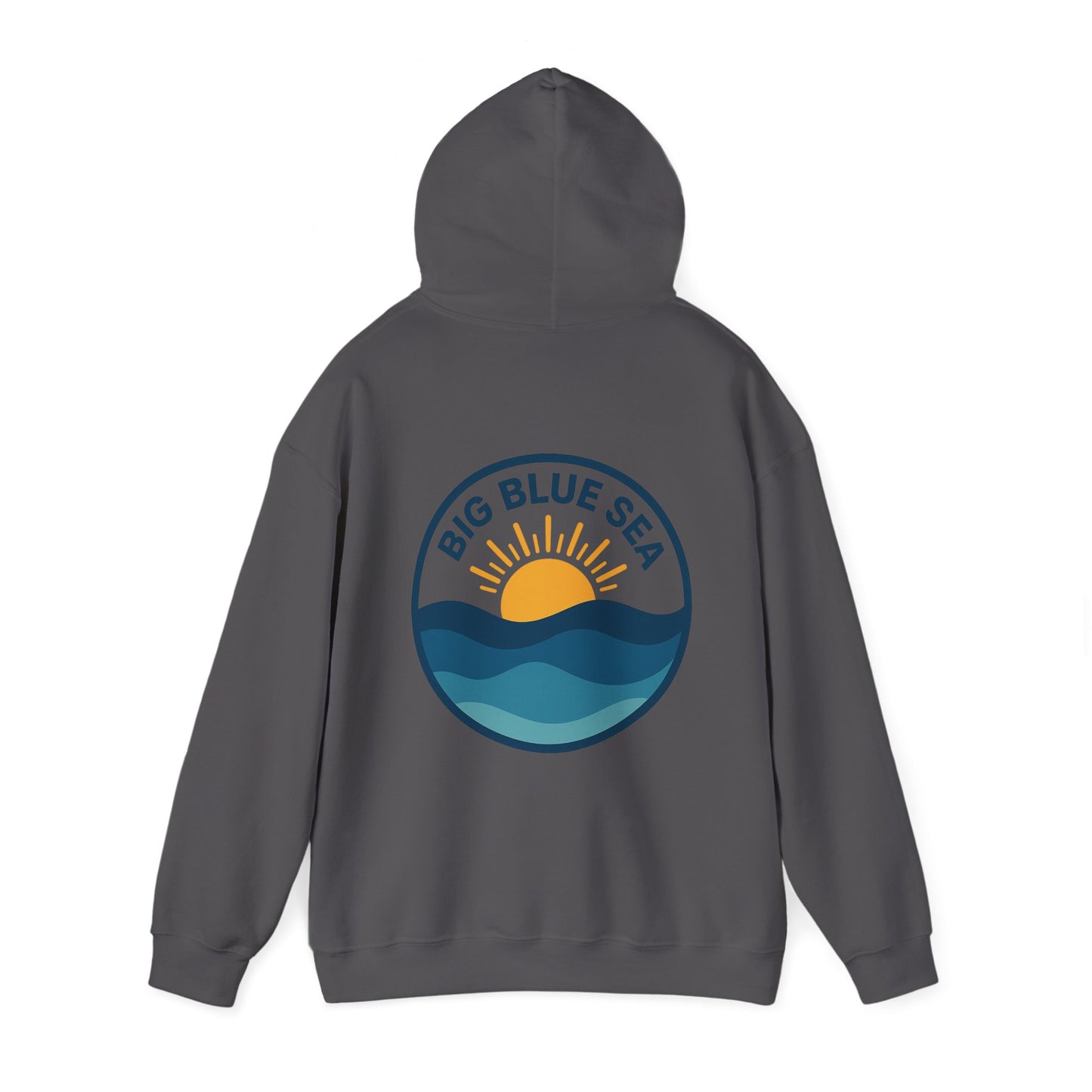 Big Blue Sea Unisex Hooded Sweatshirt - Cozy Ocean Vibes