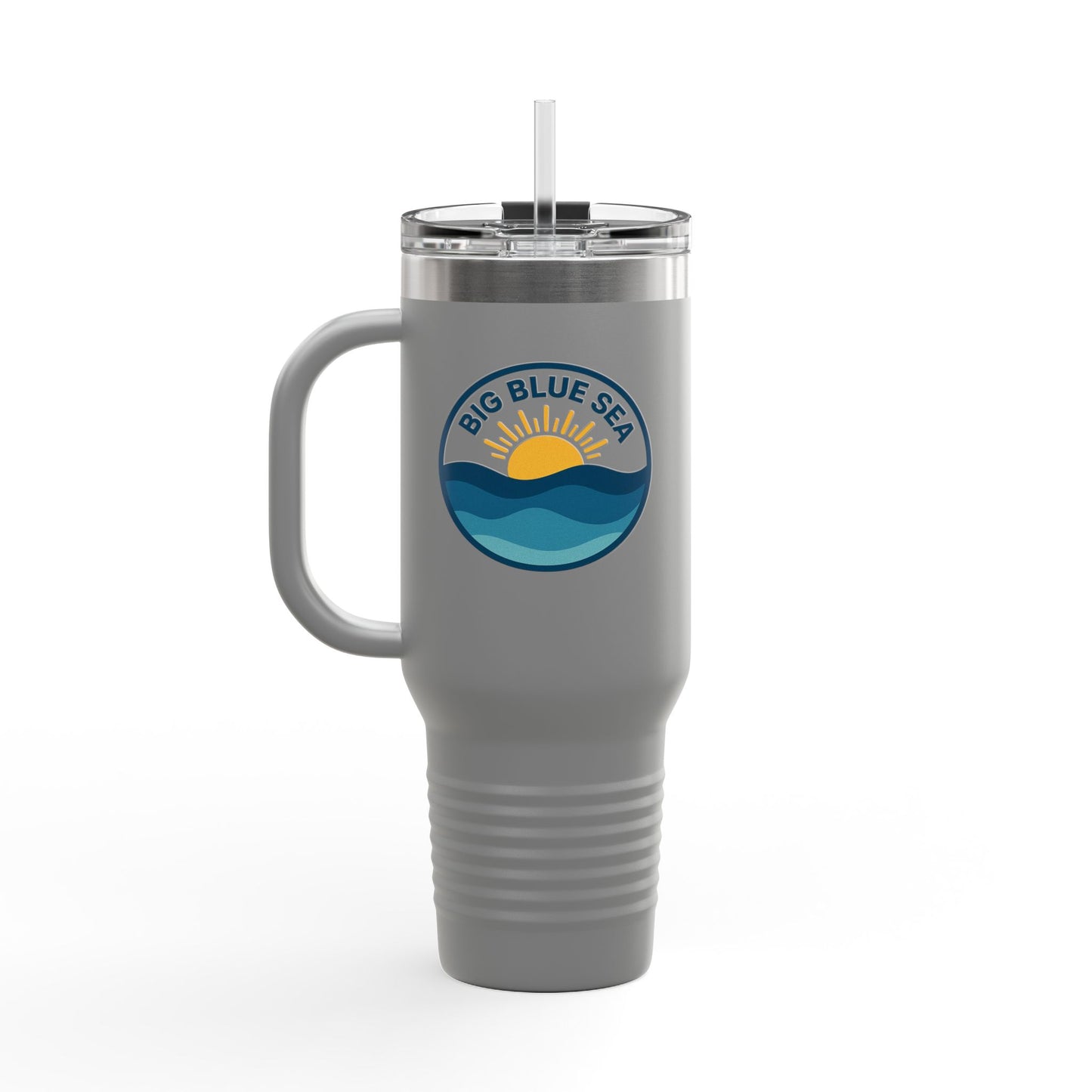 Big Blue Sea Insulated Travel Mug - 40oz Adventure Companion for Beach Lovers