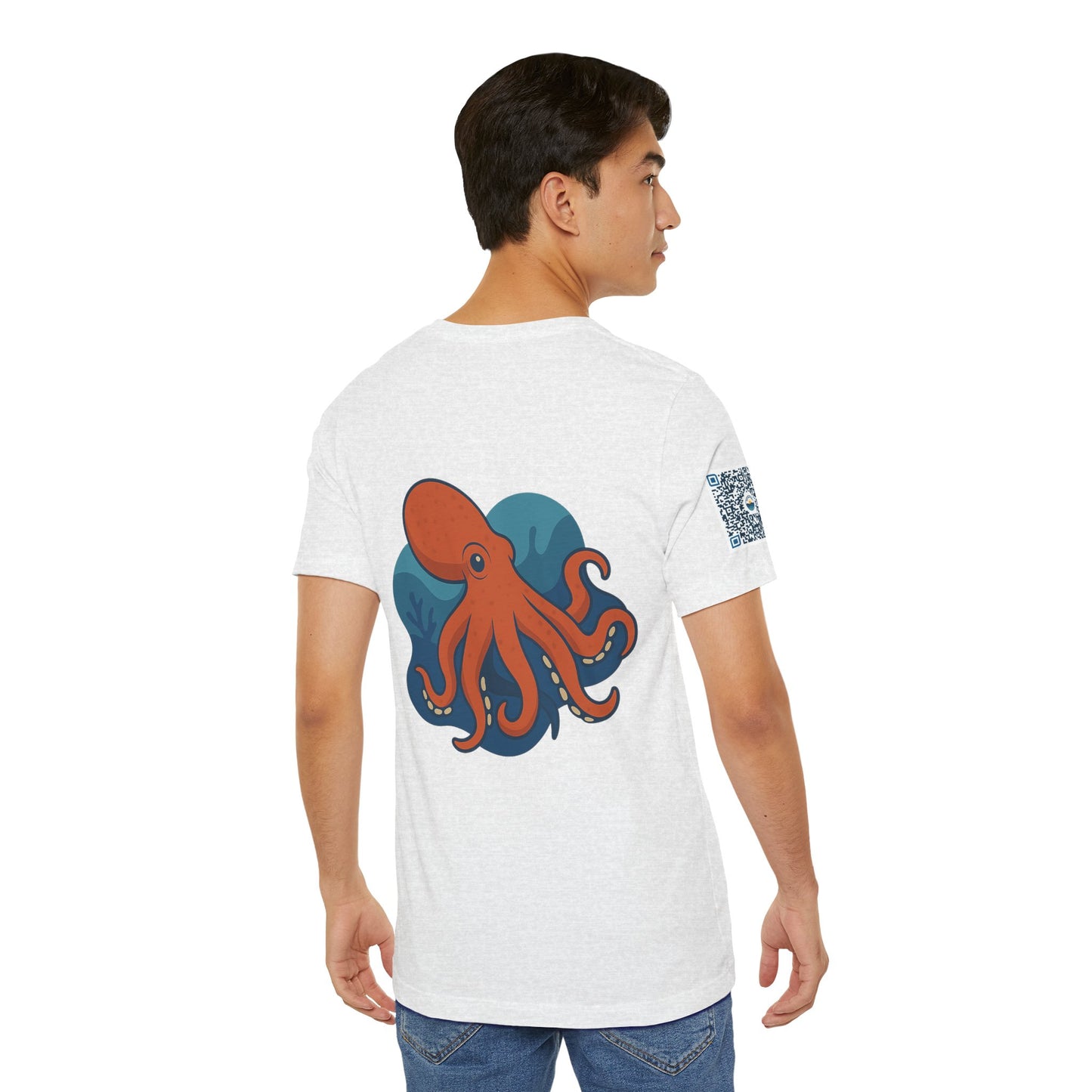 Ocean Vibes Unisex Jersey Tee with Octopus Design