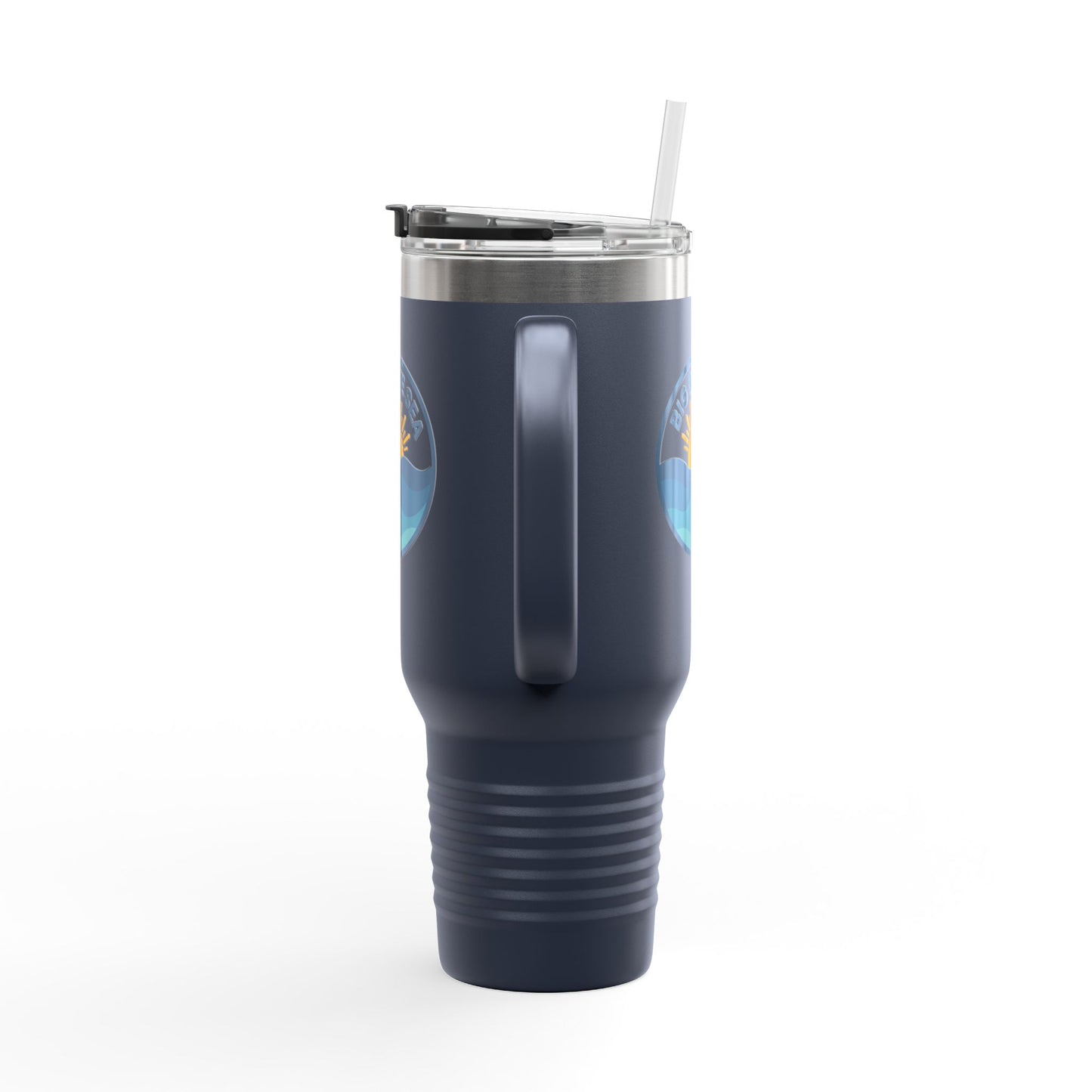 Big Blue Sea Insulated Travel Mug - 40oz Adventure Companion for Beach Lovers