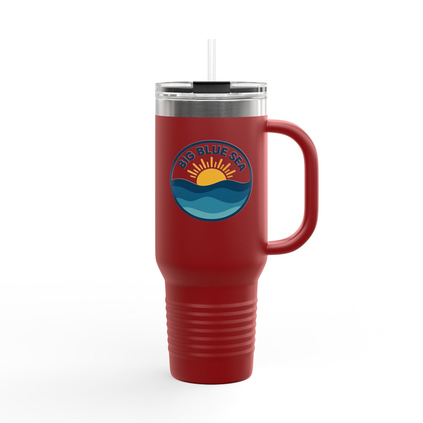 Big Blue Sea Insulated Travel Mug - 40oz Adventure Companion for Beach Lovers