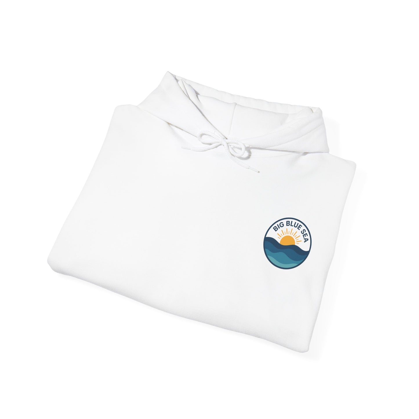 Big Blue Sea Unisex Hooded Sweatshirt - Cozy Ocean Vibes