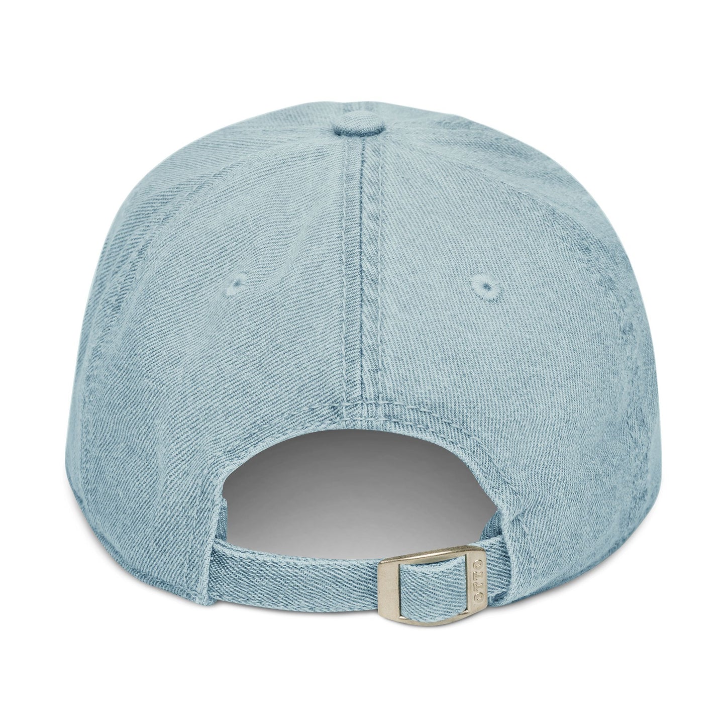 Embroidered Denim Hat - Coastal Sunrise Design