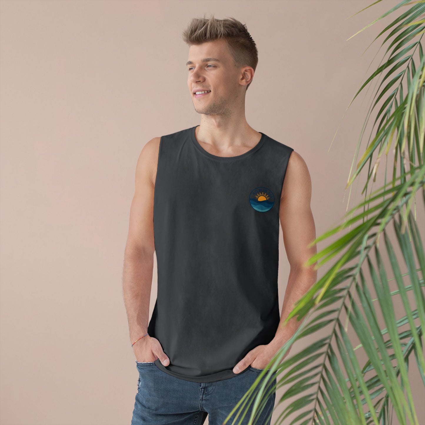 Unisex Big Blue Sea Tank - Relaxed Summer Vibe for Beach Lovers
