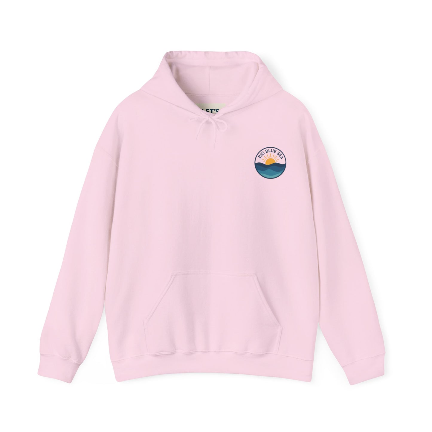 Big Blue Sea Unisex Hooded Sweatshirt - Cozy Ocean Vibes