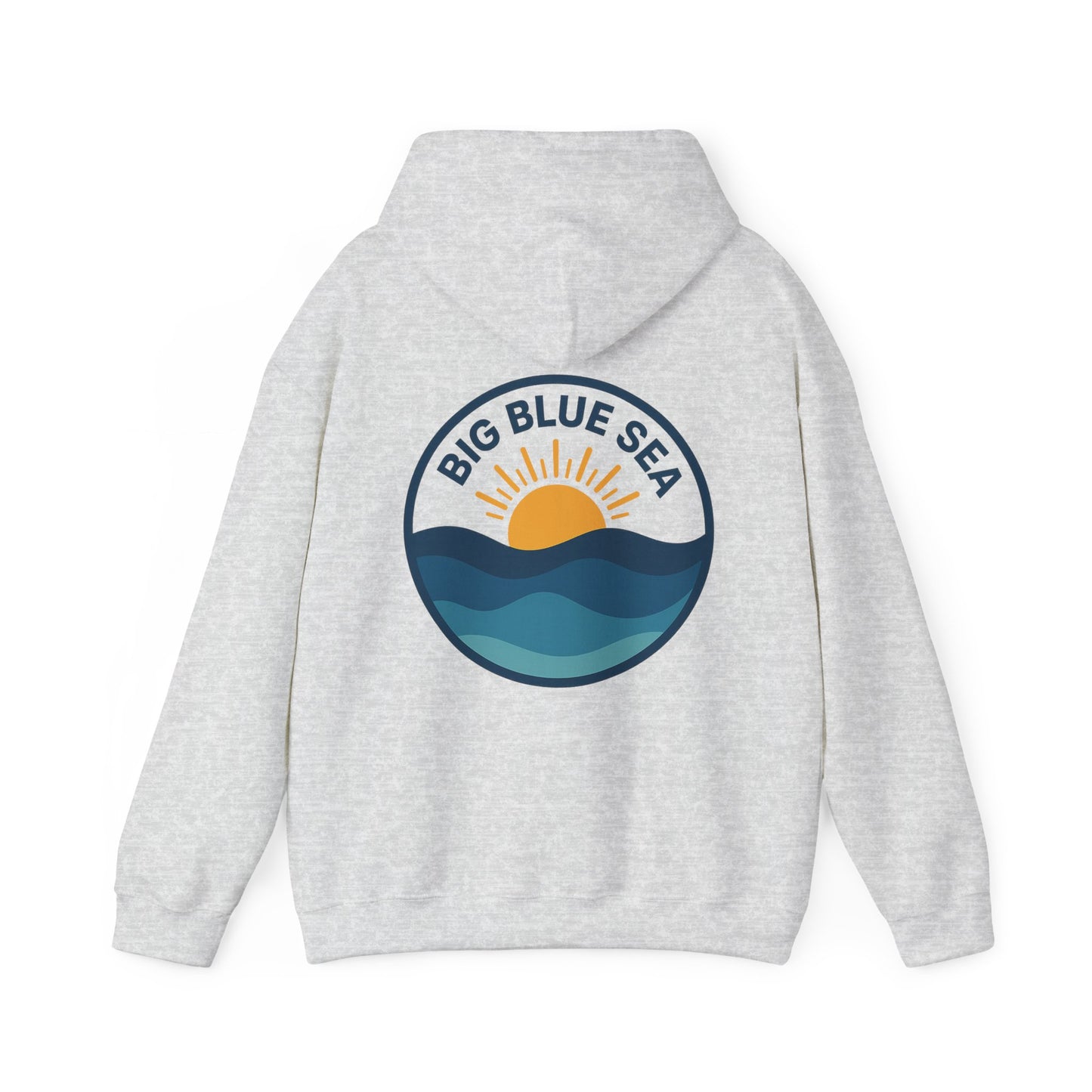 Big Blue Sea Unisex Hooded Sweatshirt - Cozy Ocean Vibes