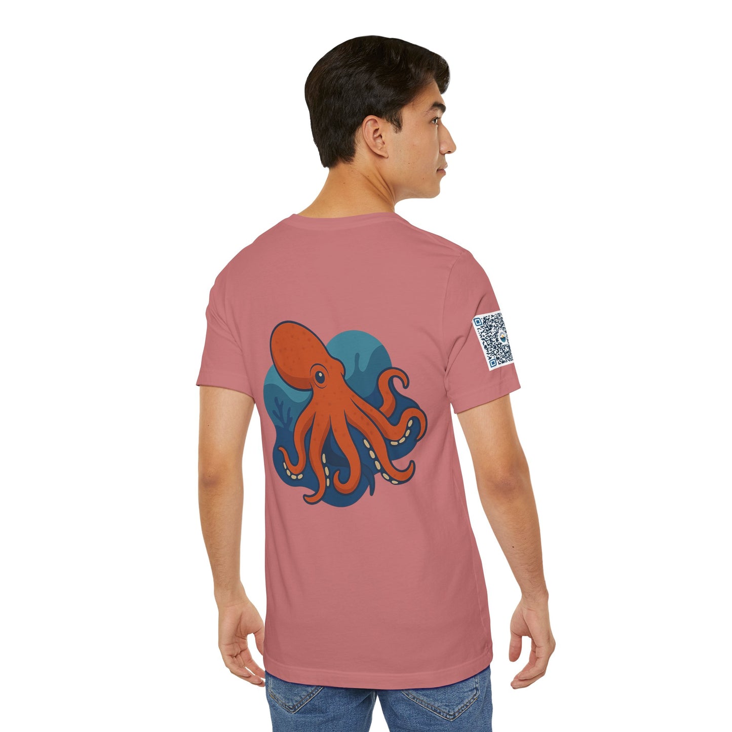 Ocean Vibes Unisex Jersey Tee with Octopus Design