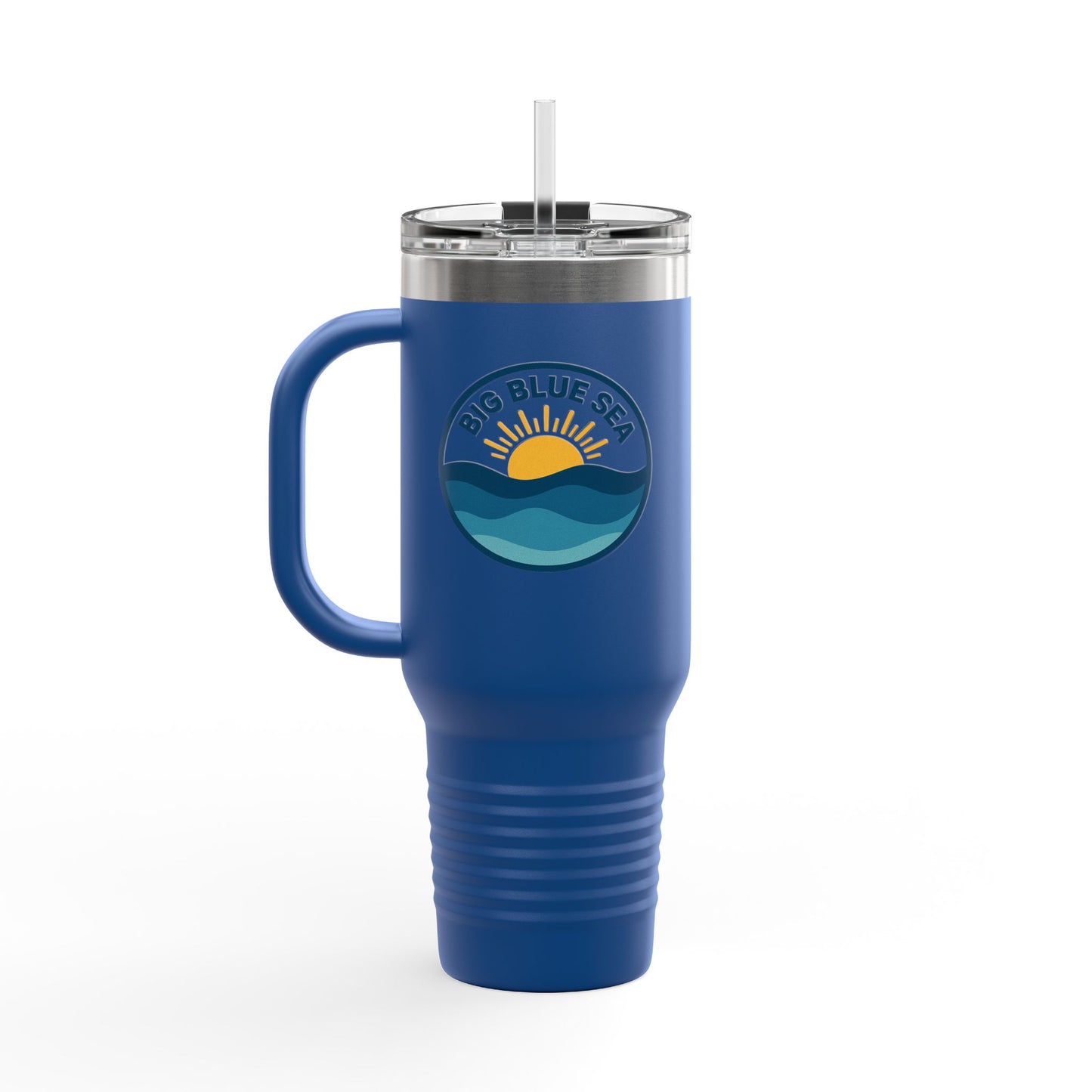 Big Blue Sea Insulated Travel Mug - 40oz Adventure Companion for Beach Lovers