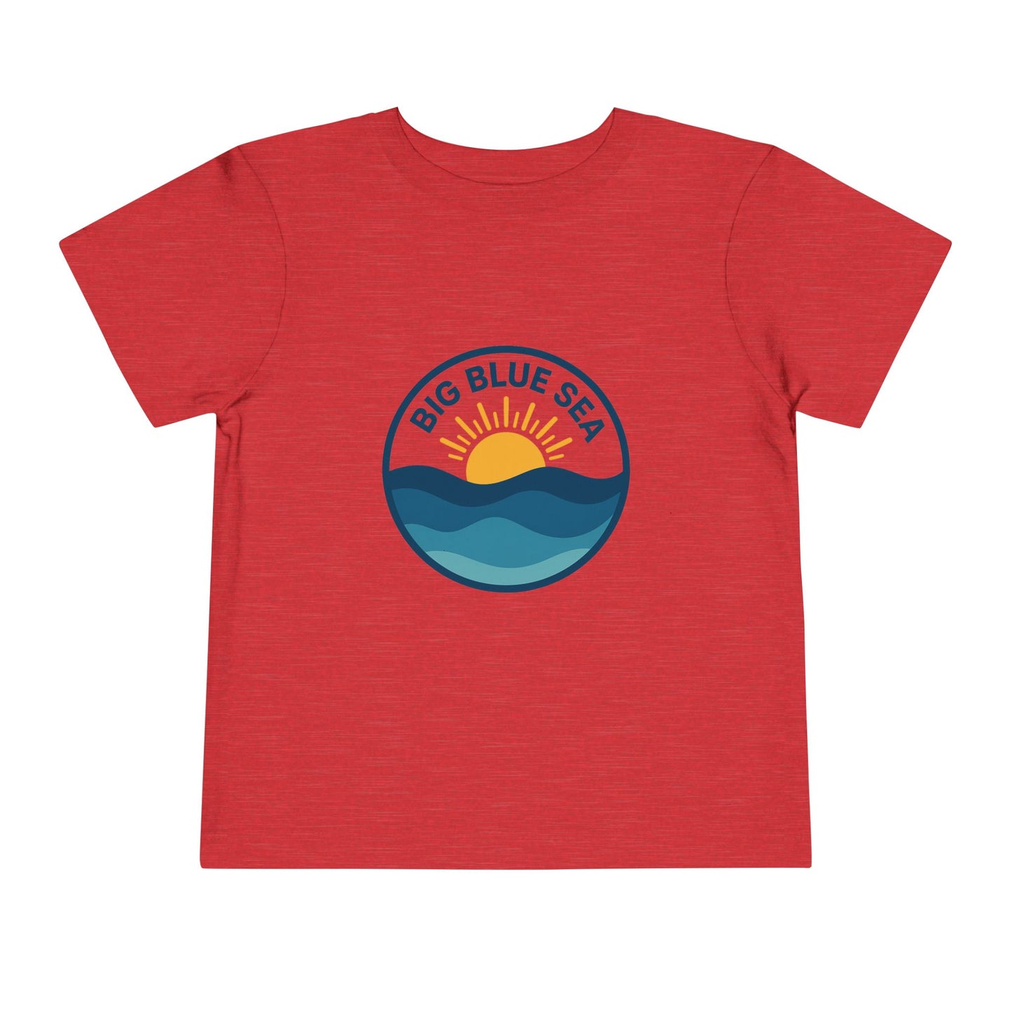 Big Blue Sea Toddler Tee - Cute Short Sleeve Shirt for Ocean Lovers
