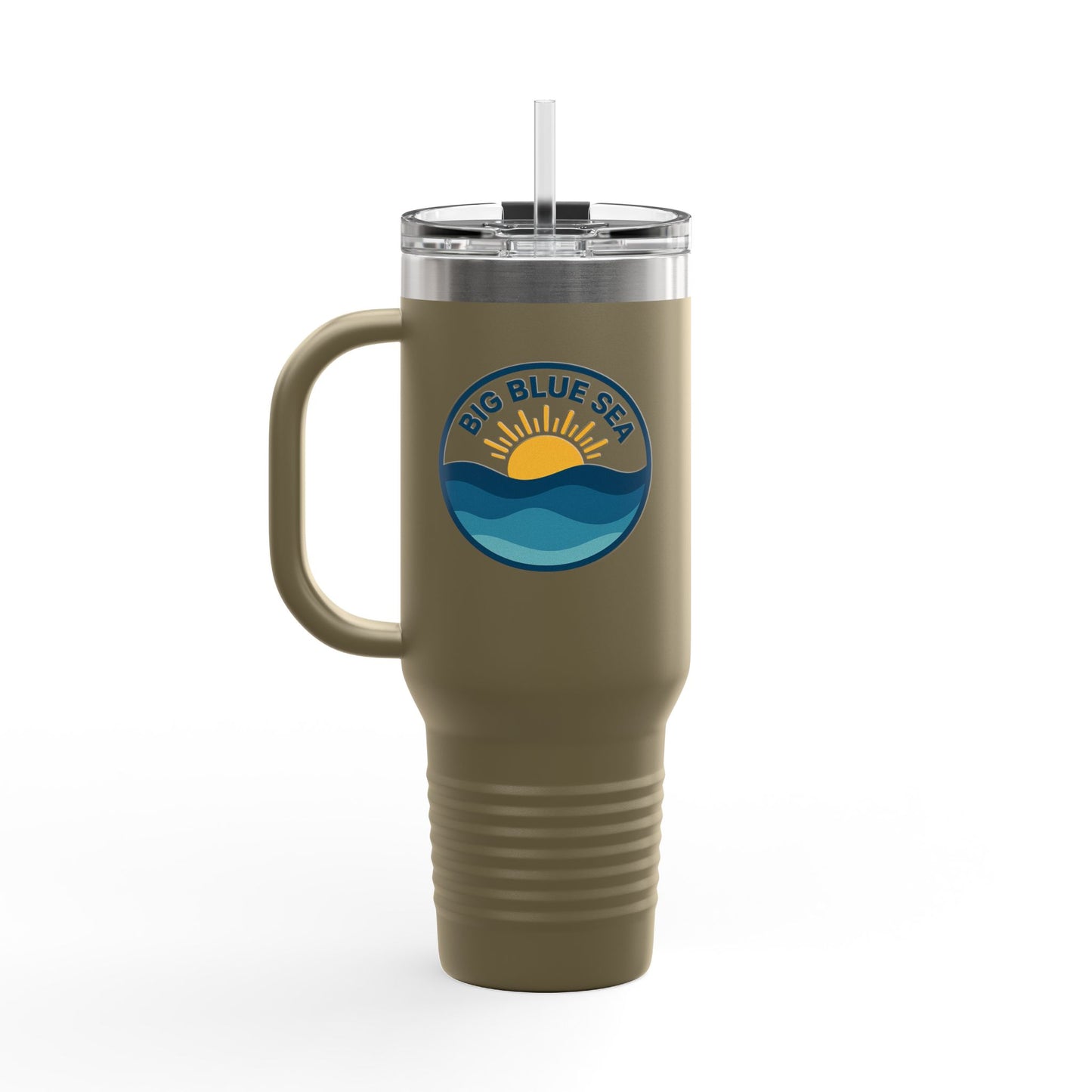 Big Blue Sea Insulated Travel Mug - 40oz Adventure Companion for Beach Lovers