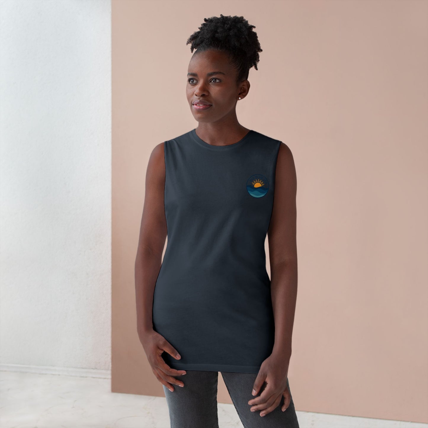 Unisex Big Blue Sea Tank - Relaxed Summer Vibe for Beach Lovers