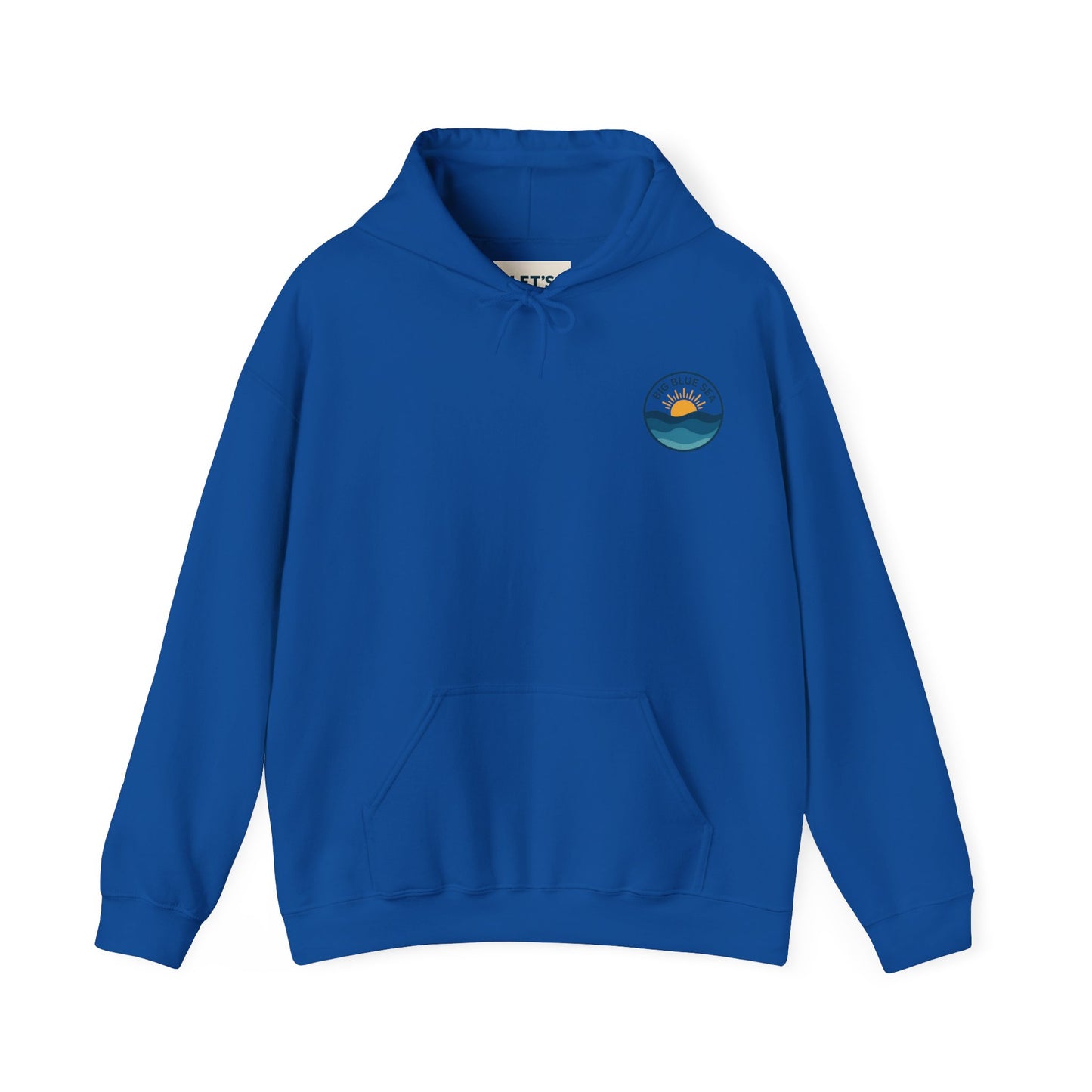 Big Blue Sea Unisex Hooded Sweatshirt - Cozy Ocean Vibes