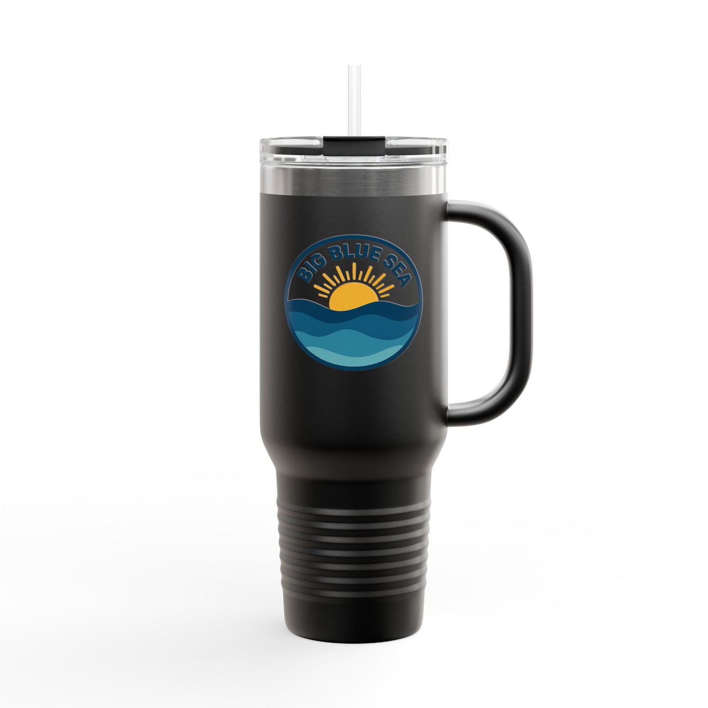 Big Blue Sea Insulated Travel Mug - 40oz Adventure Companion for Beach Lovers