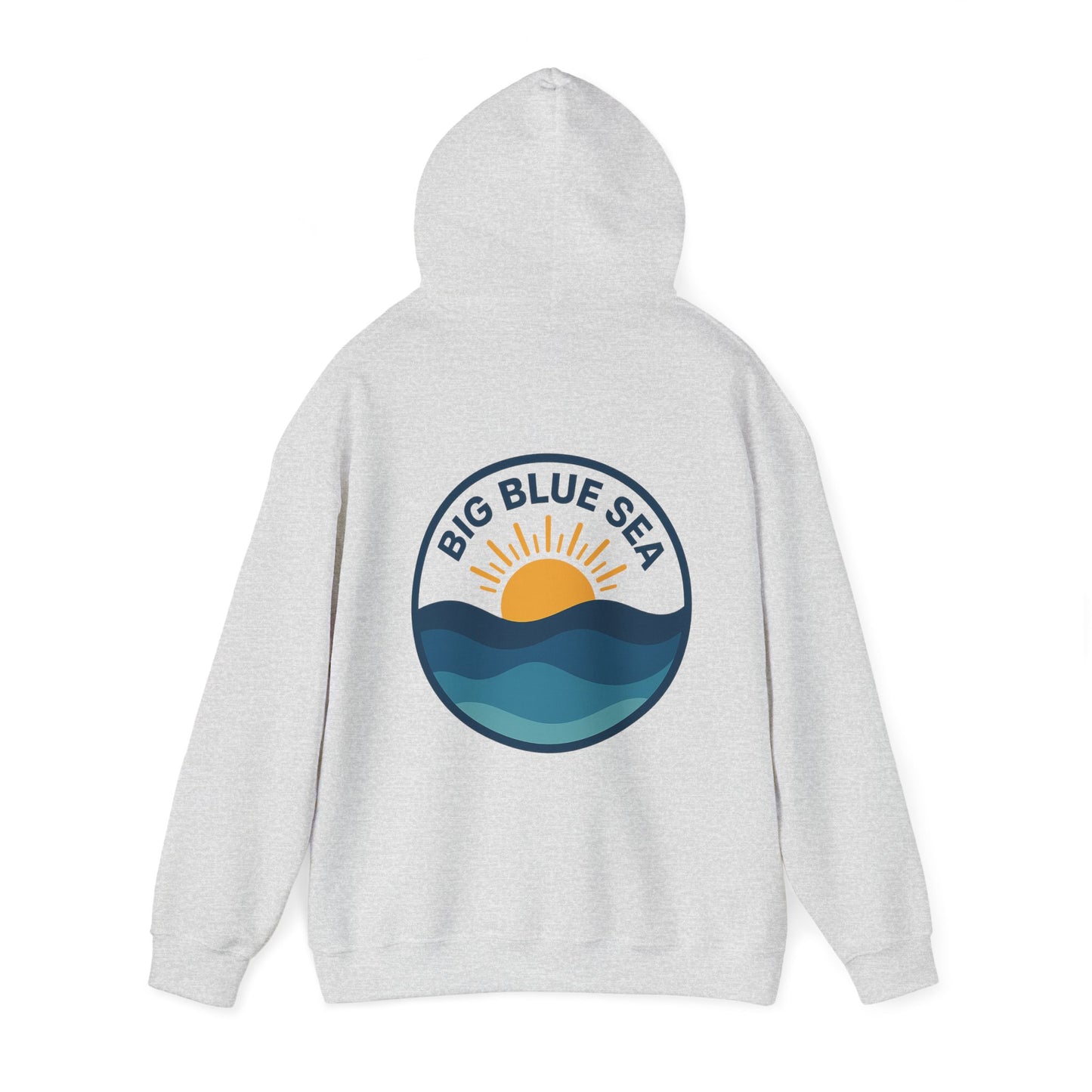 Big Blue Sea Unisex Hooded Sweatshirt - Cozy Ocean Vibes