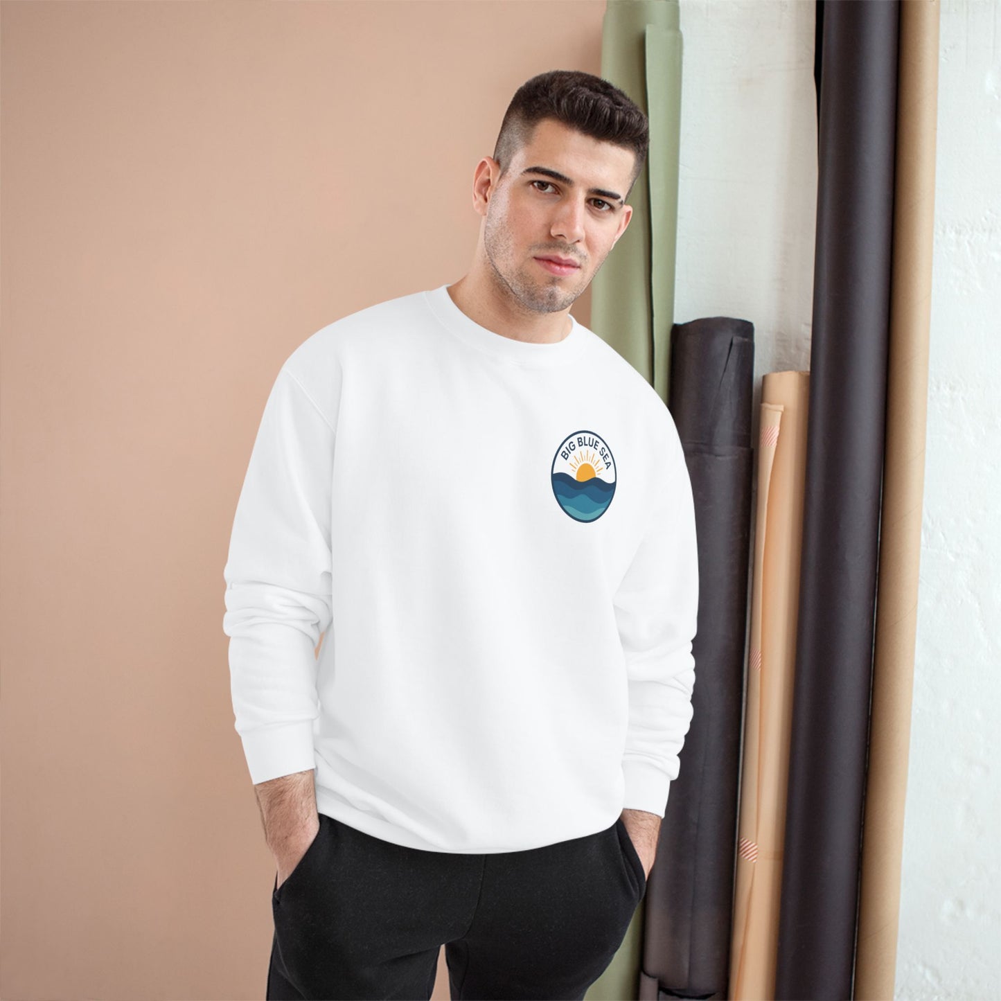 Big Blue Sea Champion Sweatshirt - Coastal Vibes for Beach Lovers