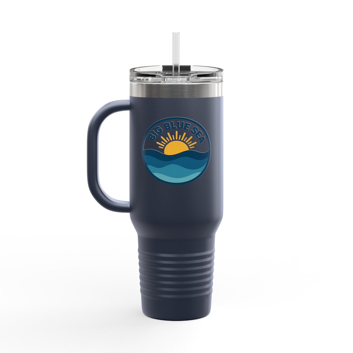Big Blue Sea Insulated Travel Mug - 40oz Adventure Companion for Beach Lovers