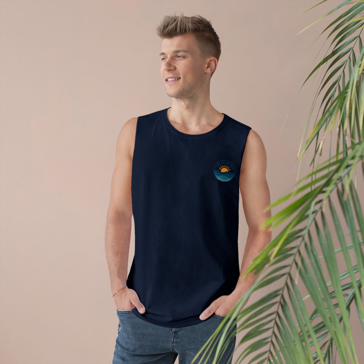 Unisex Big Blue Sea Tank - Relaxed Summer Vibe for Beach Lovers