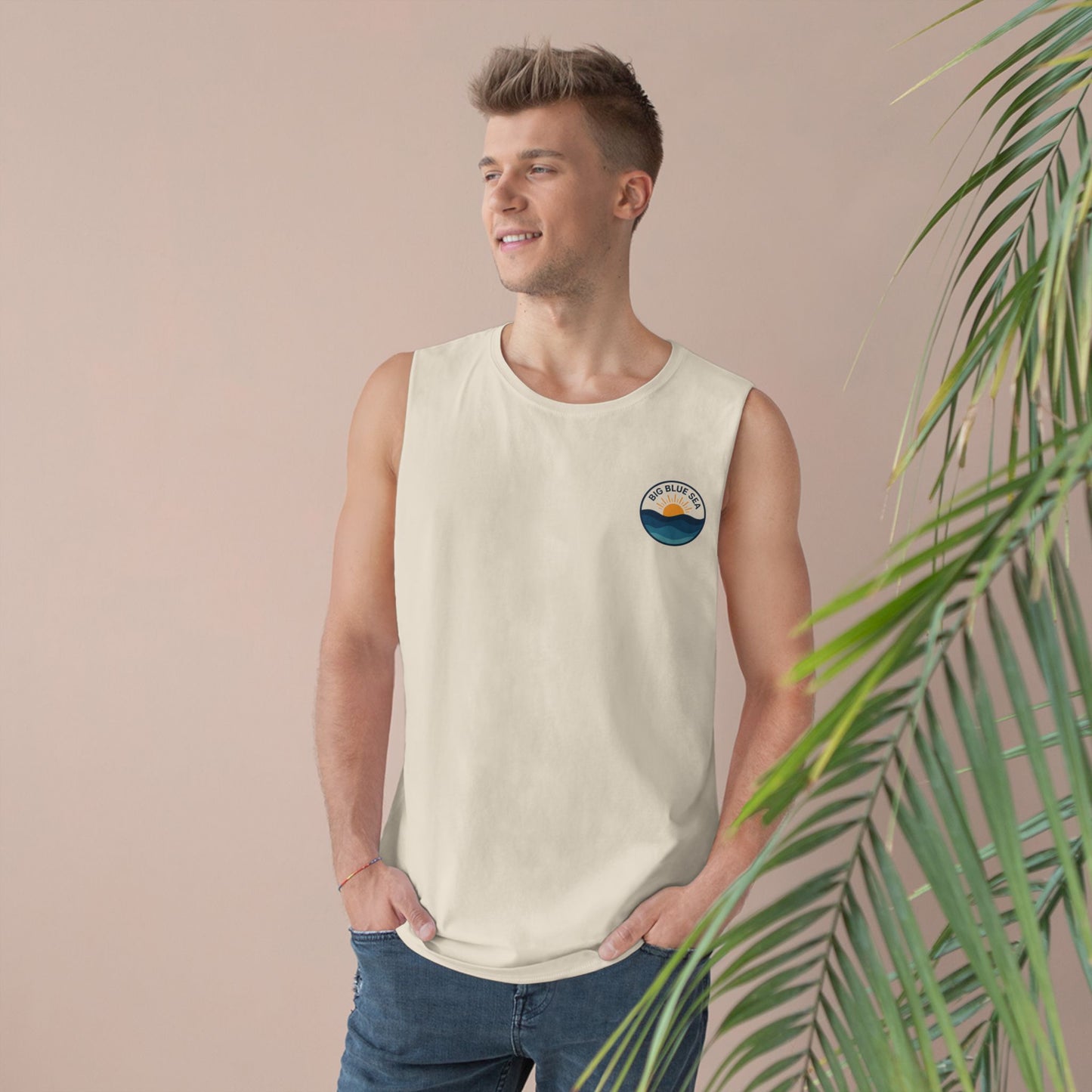 Unisex Big Blue Sea Tank - Relaxed Summer Vibe for Beach Lovers